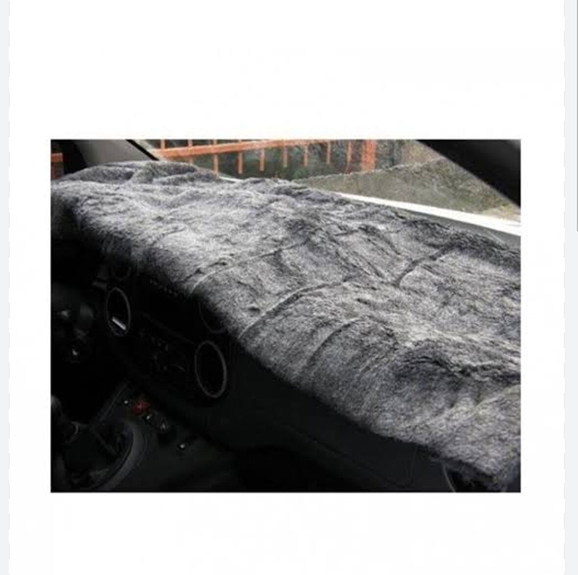 Universal Oto Cam Önü Torpido Koruyucu Peluş 140×45cm Gri Renk