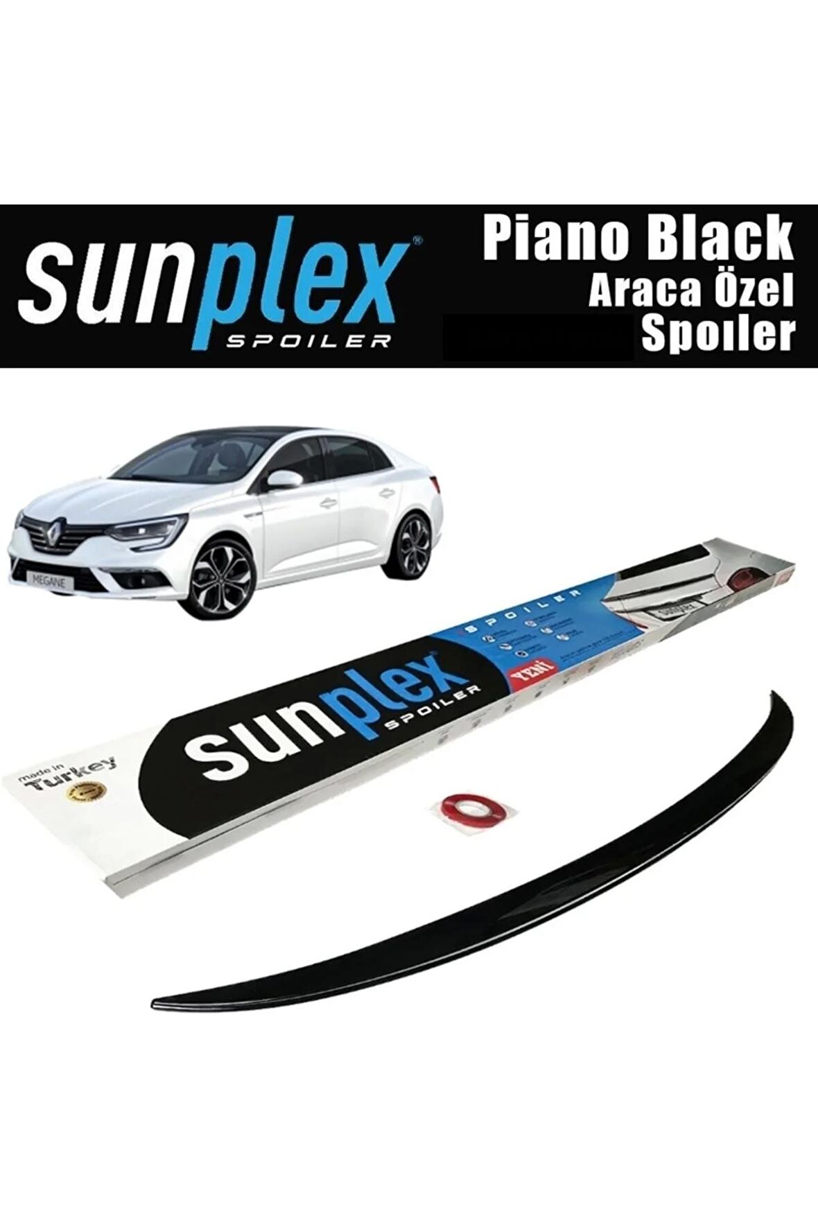 Megane 4 Bagaj Üstü Spoiler Sedan 2016 Sonrası Pianoblack Uyumlu