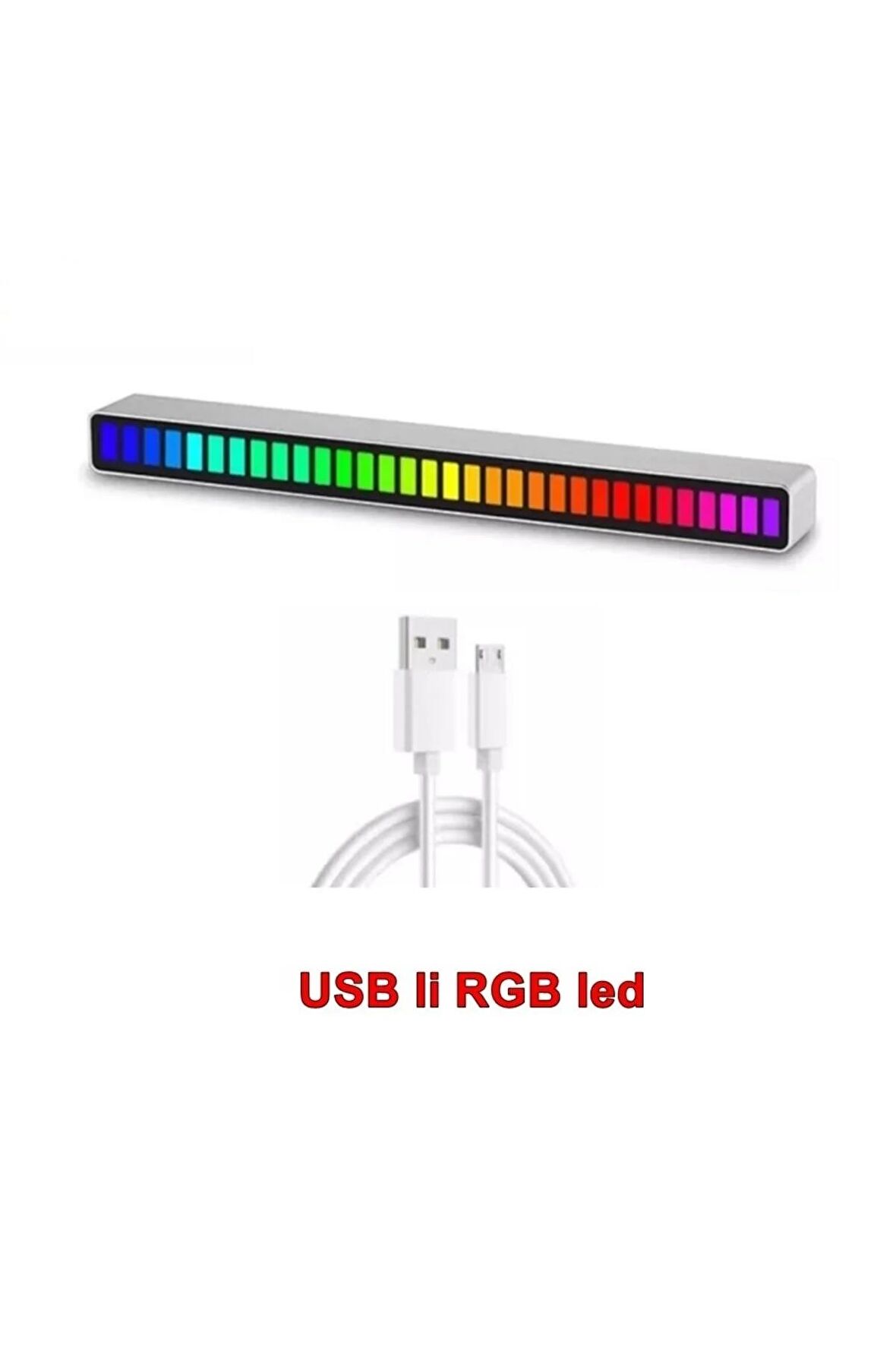 Torpido Üstü 7 Renk Sese Duyarlı Usb Şarjlı Disko Ledi