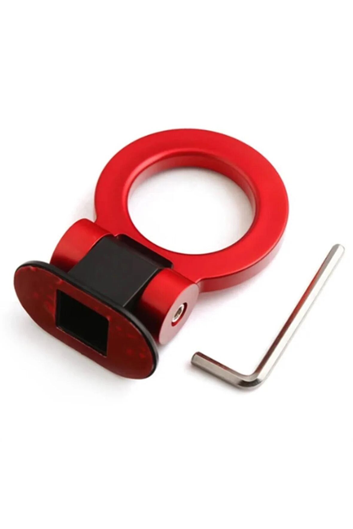 Araç Çeki Demiri Aparatı Emitasyon Plastik Yapıştırma Çeki Demiri Süsü Kırmızı Renk 1 Adet - caraks