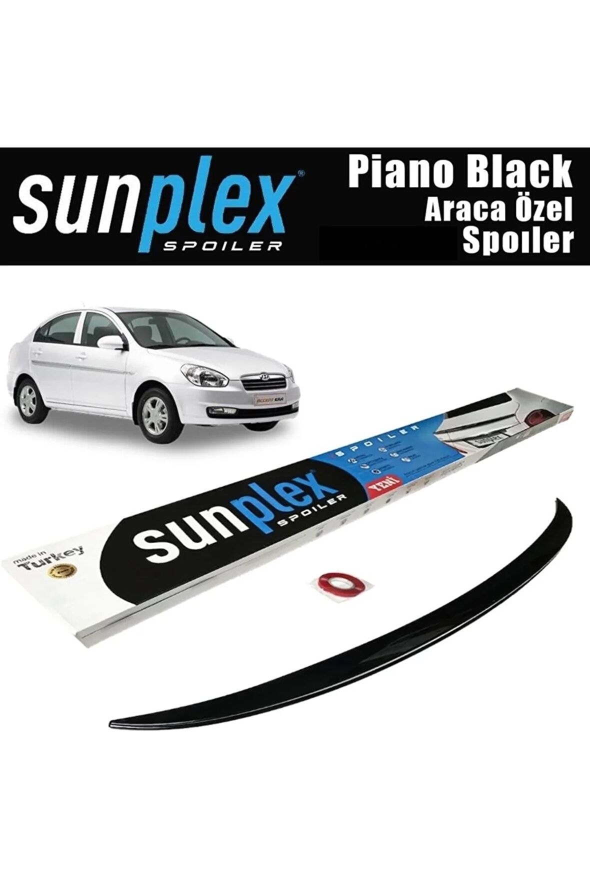 Hyundai Accent Uyumlu Era Bagaj Üstü Spoiler Pianoblack A+kalite