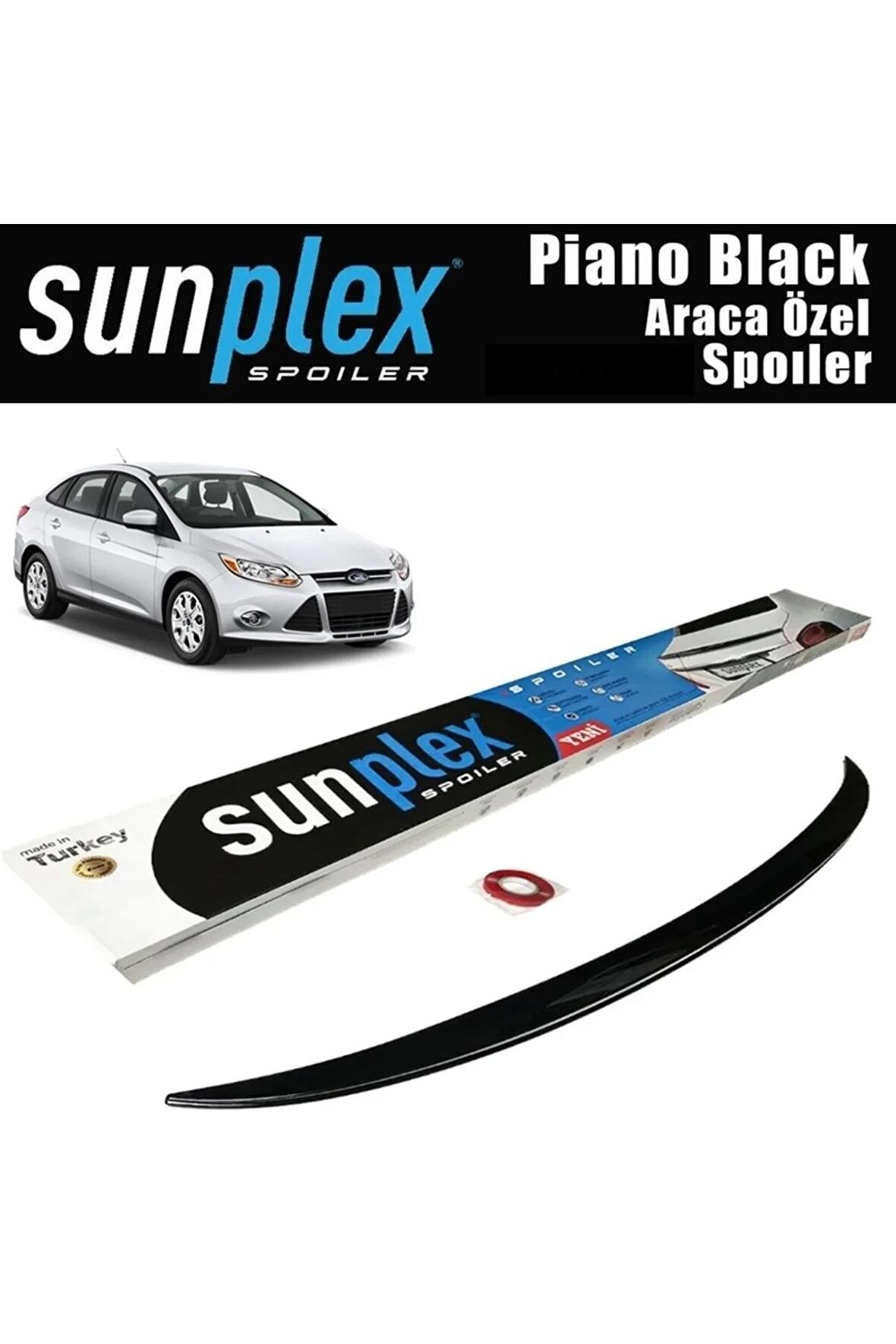 Focus 3 Bagaj Üstü Spoiler Sedan 2011-2015 Uyumlu Piano Black
