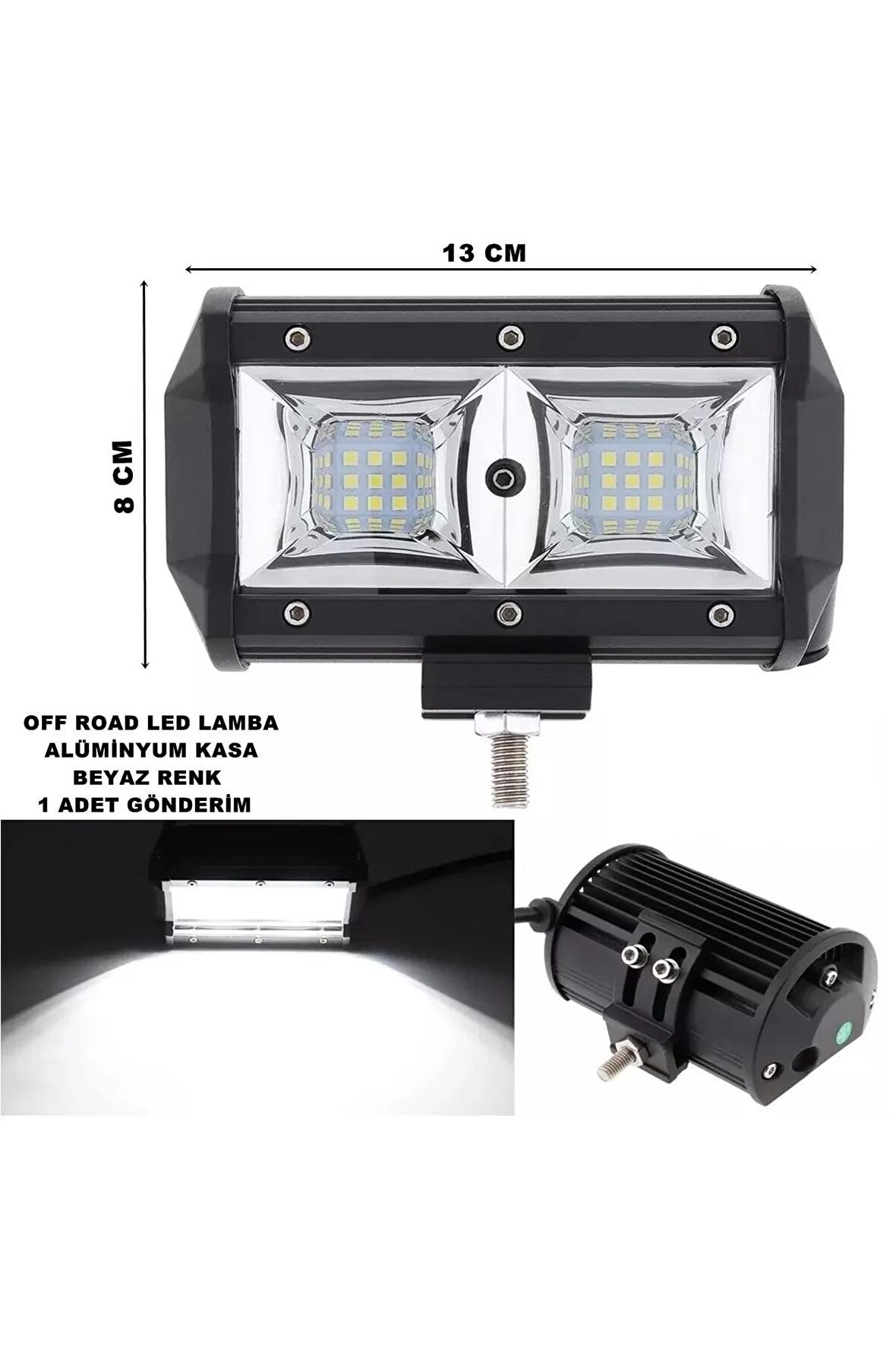 Off Road Power Led Lamba Beyaz Sabit Power Led 8 x 13 cm 1 Adet