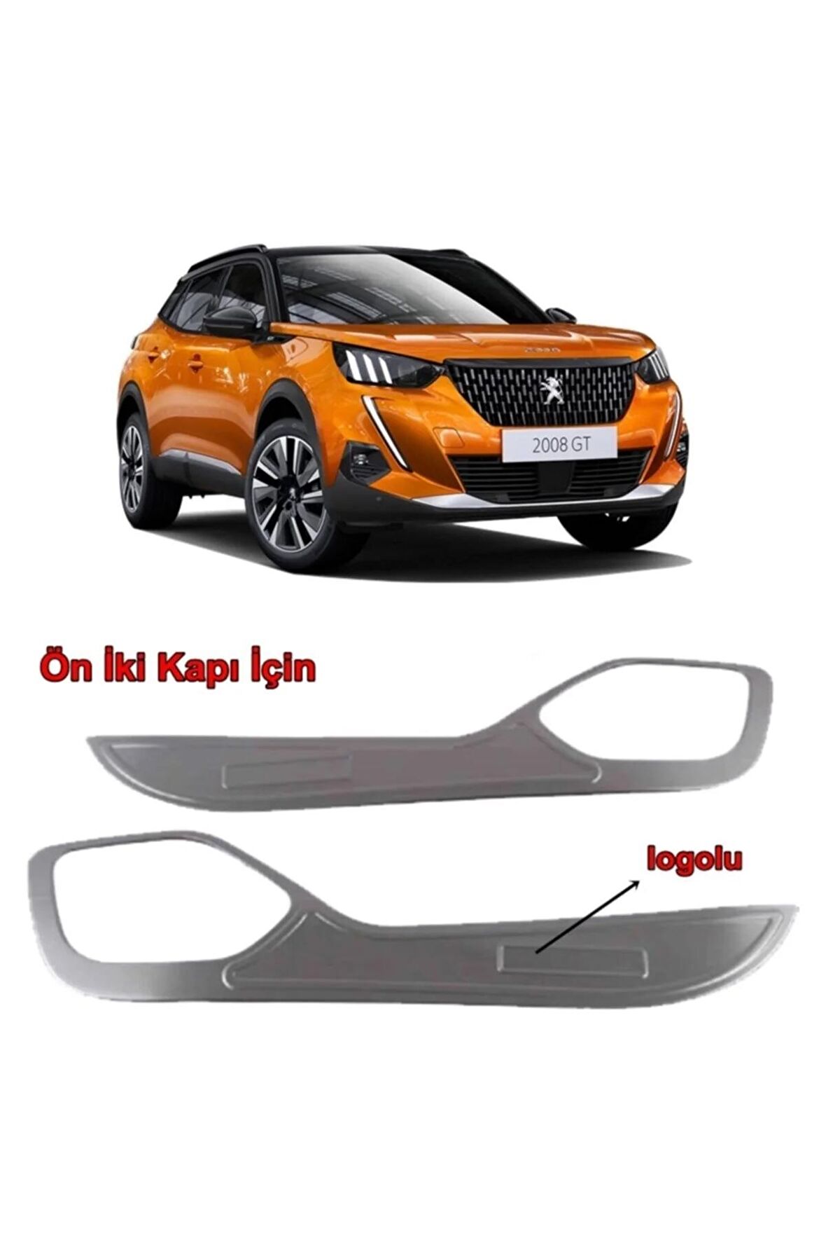 Peugeot 2008 Iç Kapı Cebi Nikelajı 2019 Sonras Ön Sağ-sol 2 Parça