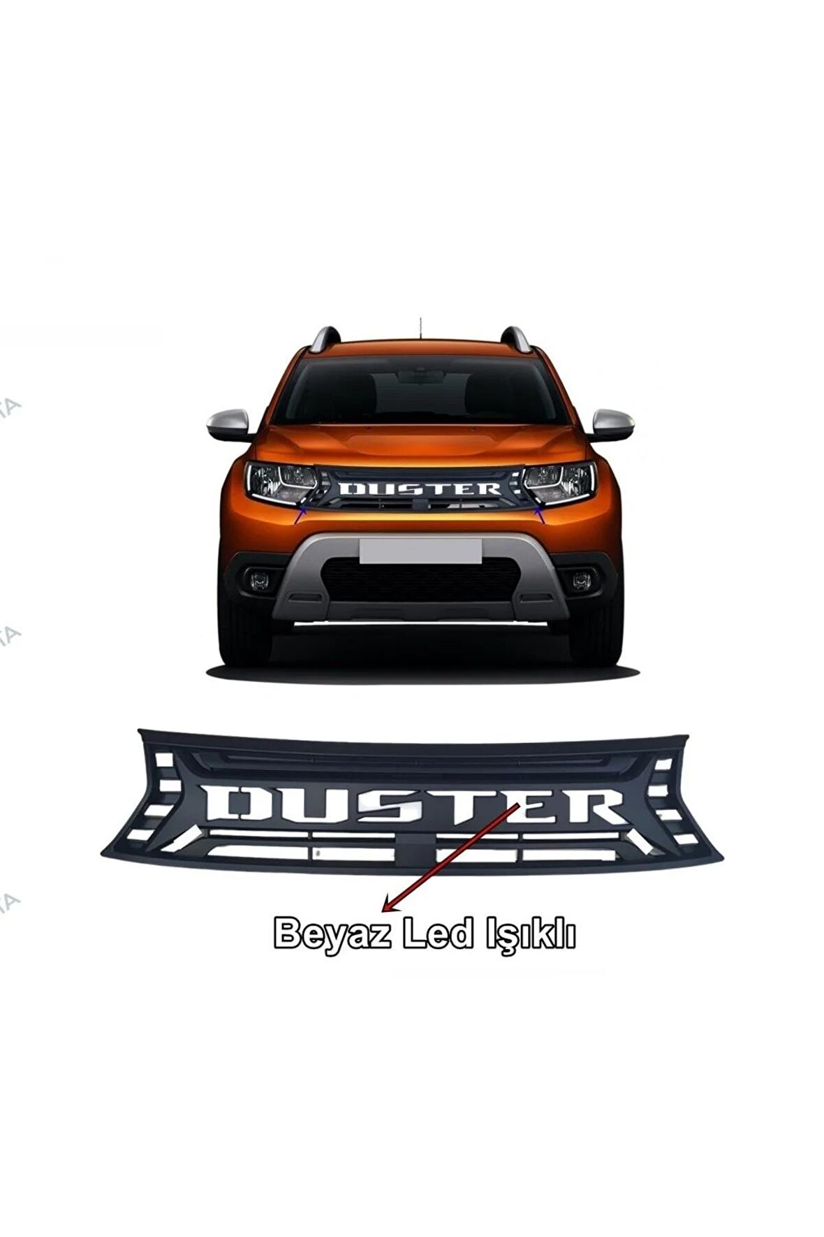 Dacia Duster Beyaz Ledli Işıklı Panjur 2018 Sonrası Uyumlu