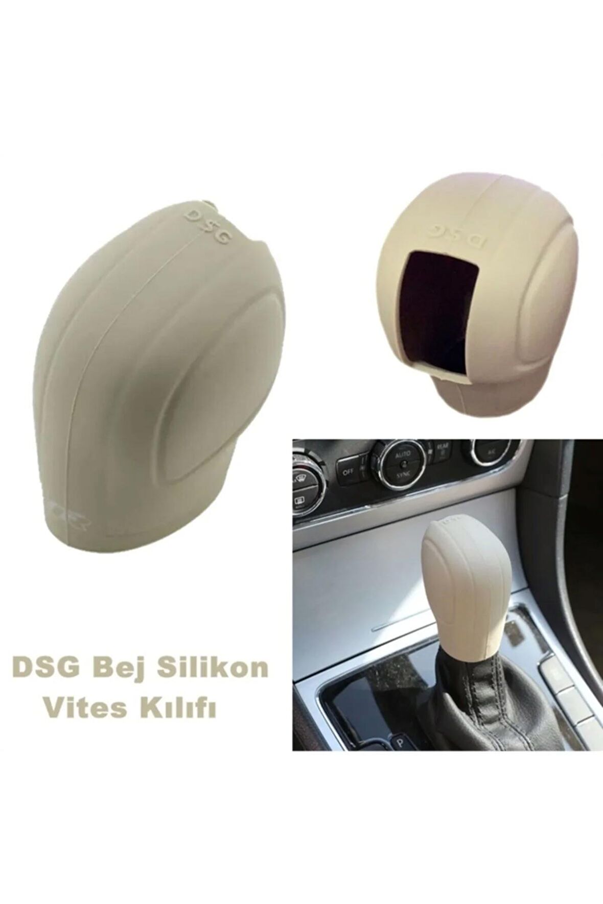 Dsg Silikon Vites Kılıfı Tüm Dsg Vites Araçlara Uyumlu Bej Renk