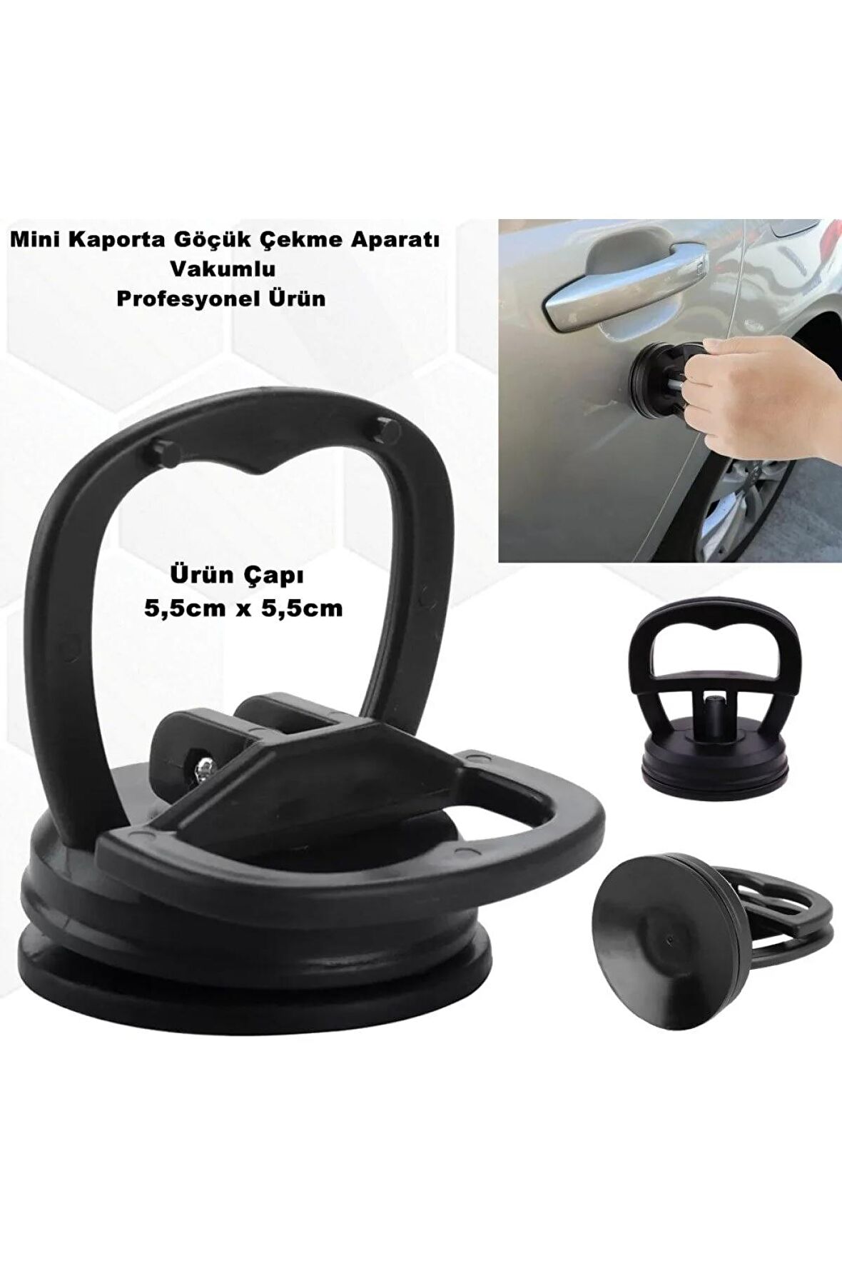 Mini Kaporta Göçük Çekme Aparatı 5,5cm X 5,5cm Vakumlu Profesyonel Ürün -