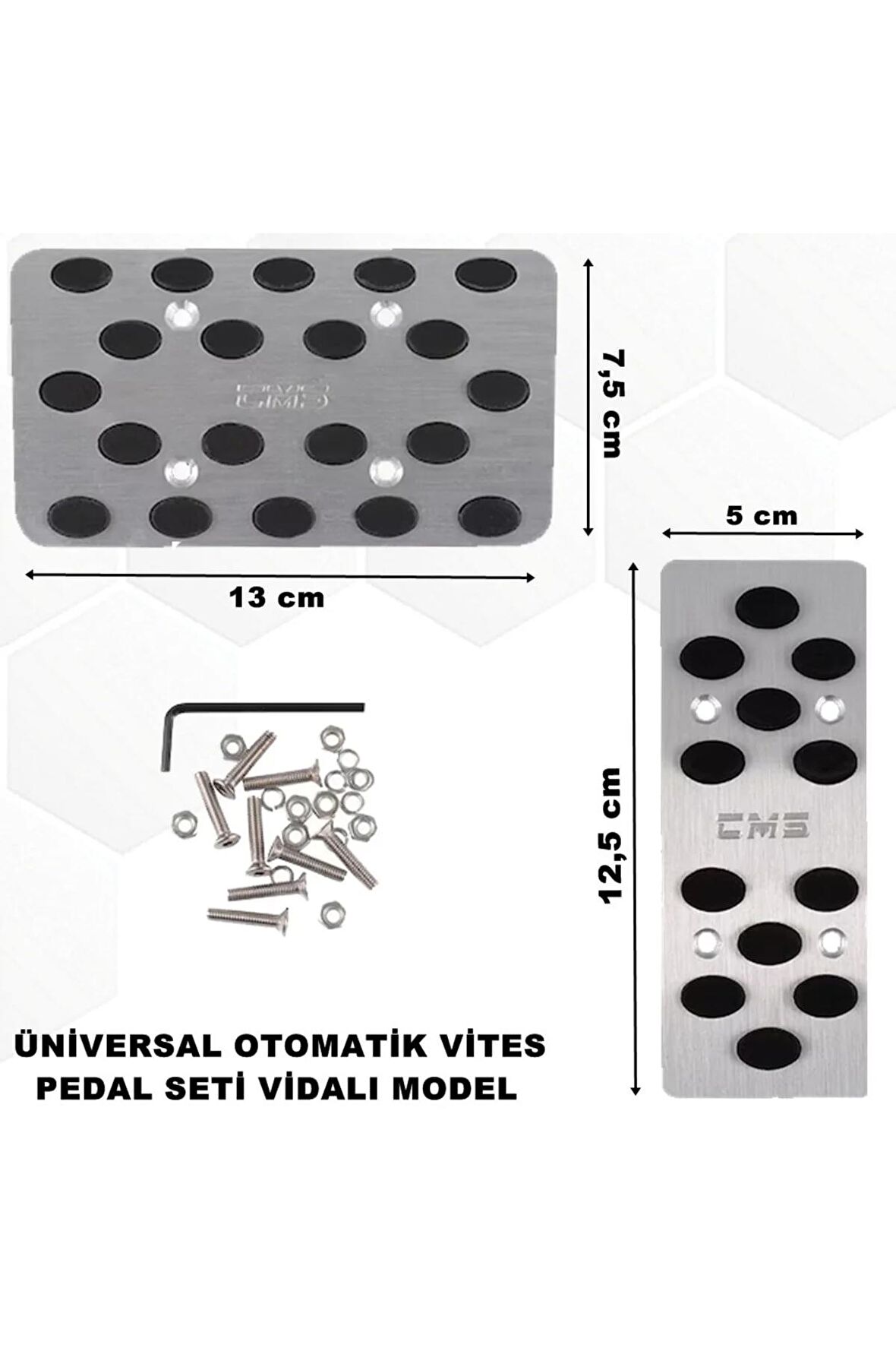 Araç Pedal Seti Üniversal Otomatik Vites Pedal Seti 2 Parça Vidalı Model -