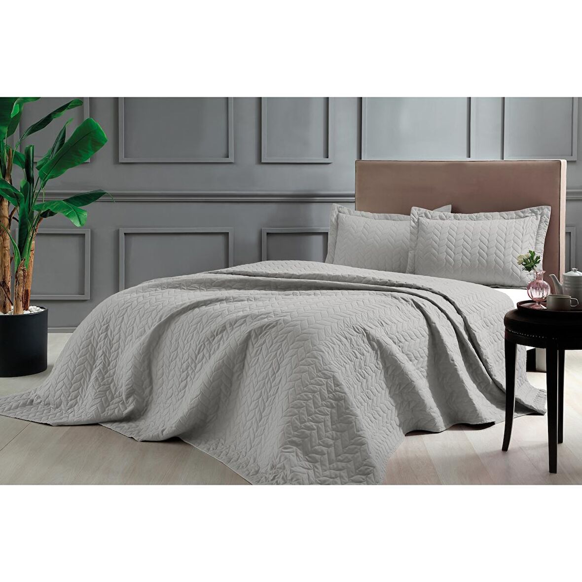 Taç Glory Yatak Örtüsü Taş Çift Kişilik