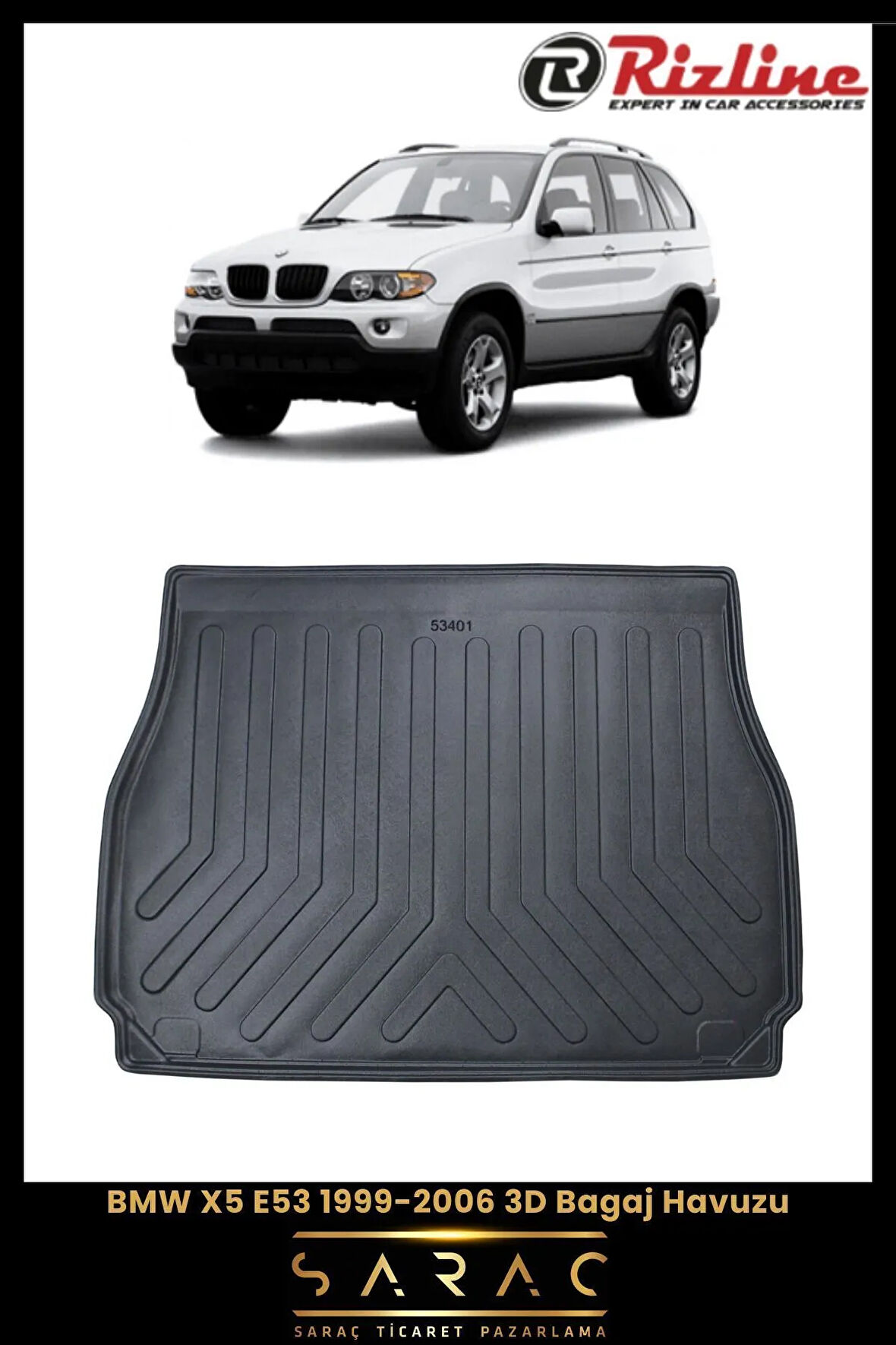 Rizline BMW X5 E53 2004 Model 3D Bagaj Havuzu