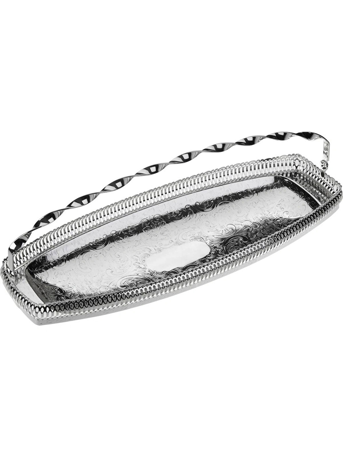 Queen Anne Tepsi Gümüş Üstten Kulplu 39X15 Cm QA 0-5991