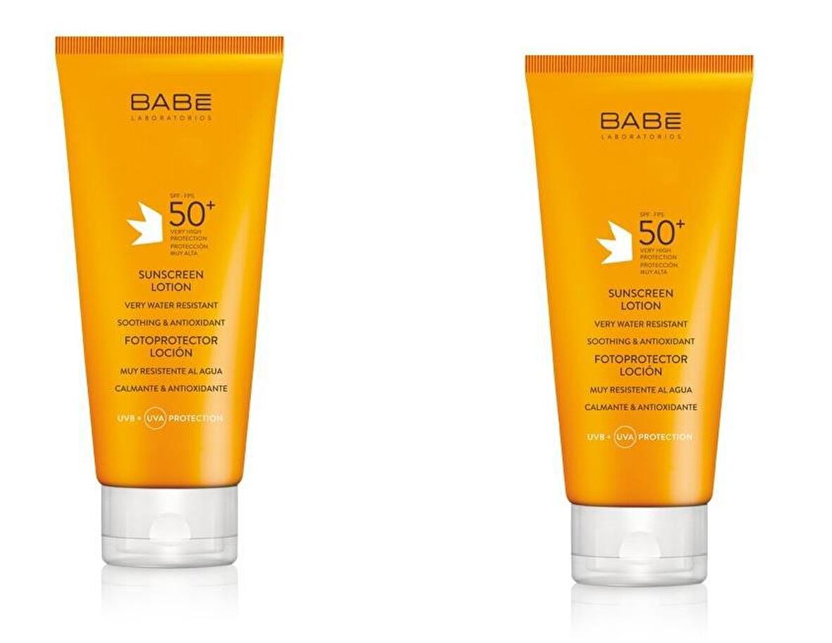 Babe 50+ Faktör Tüm Cilt Tipleri İçin Renksiz Güneş Koruyucu Losyon 2x200 ml
