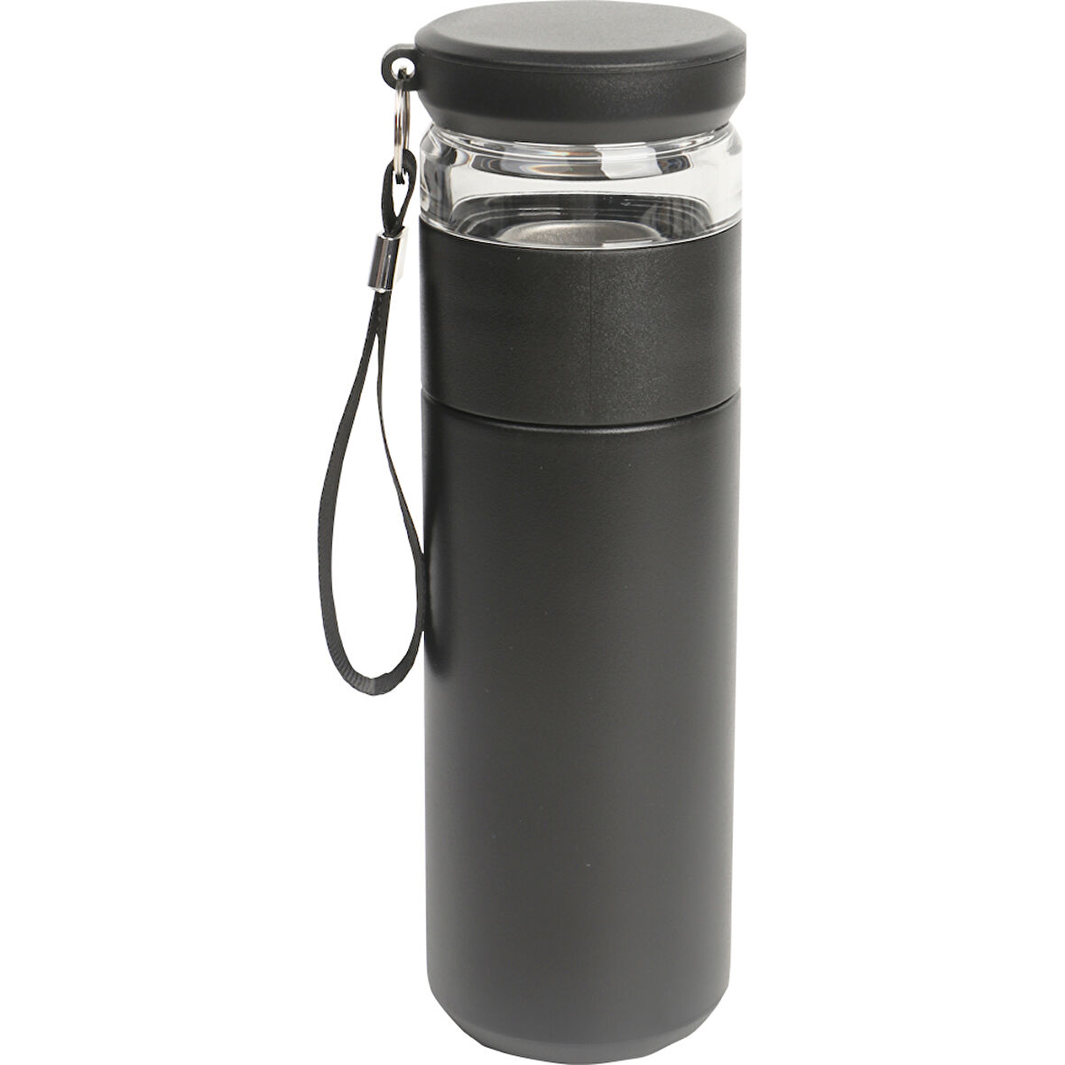 Süzgeçli Paslanmaz Çelik Termos (580 ML) - Siyah