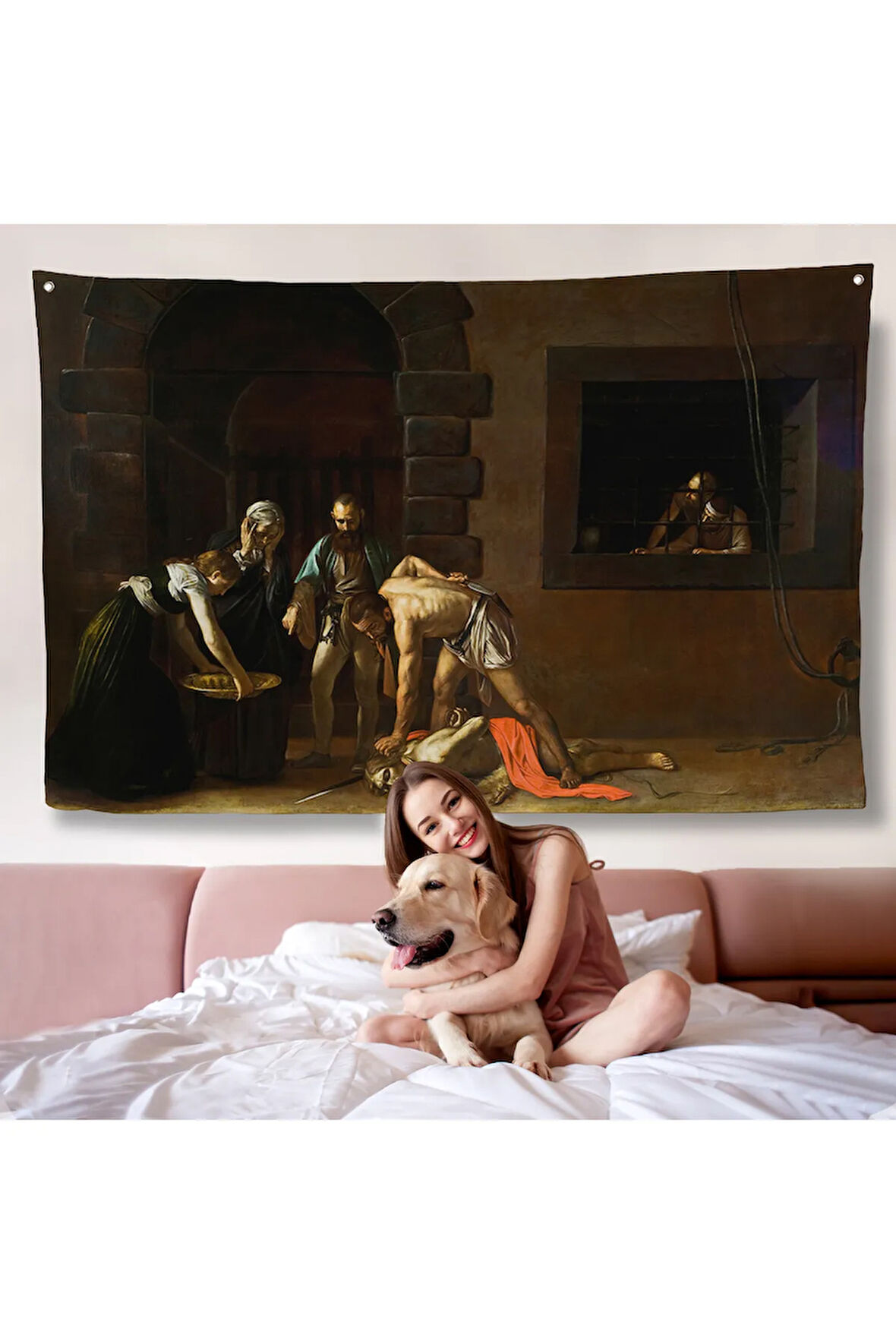 Vaftizci Yahya'nın Kesilmesi Duvar Örtüsü-Caravaggio-The Beheading Of St John The Baptist-7139