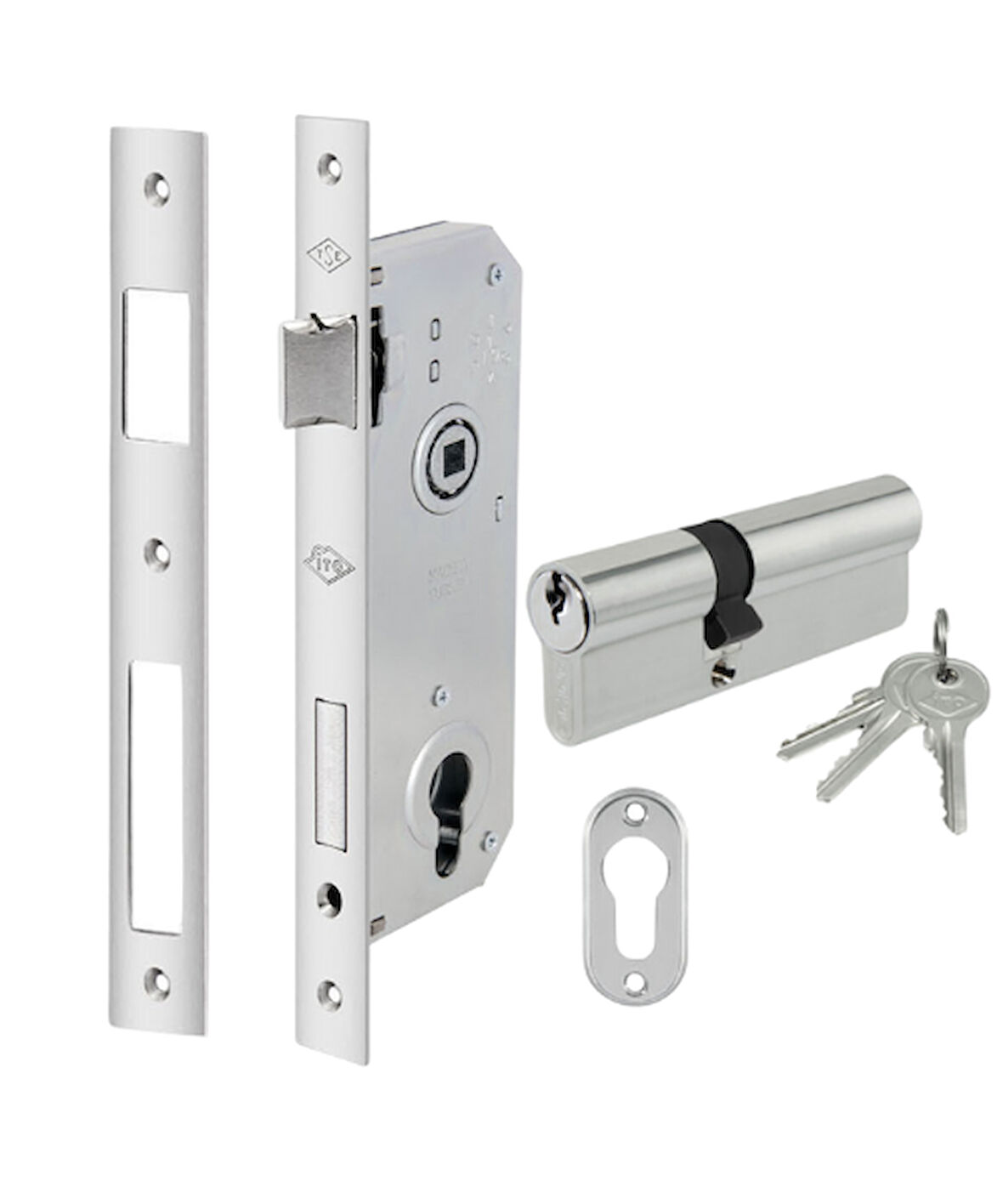 İto Ahşap - Demir Kapı Kilitleri, 755/ Rk40 Silindirli, Barelli