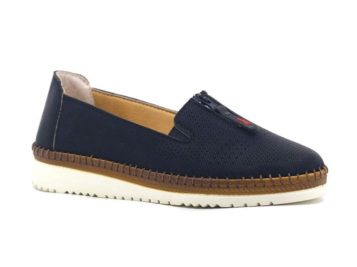 Saraçlı Ortapedik Rahat Taban Fermuarlı Anne Ayakkabısı Siyah TarzNkf2025