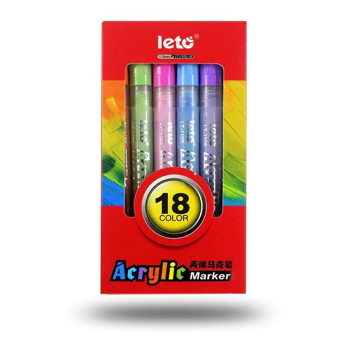 Valkyrie Leto 18 Adet Akrilik Marker Kalem Seti