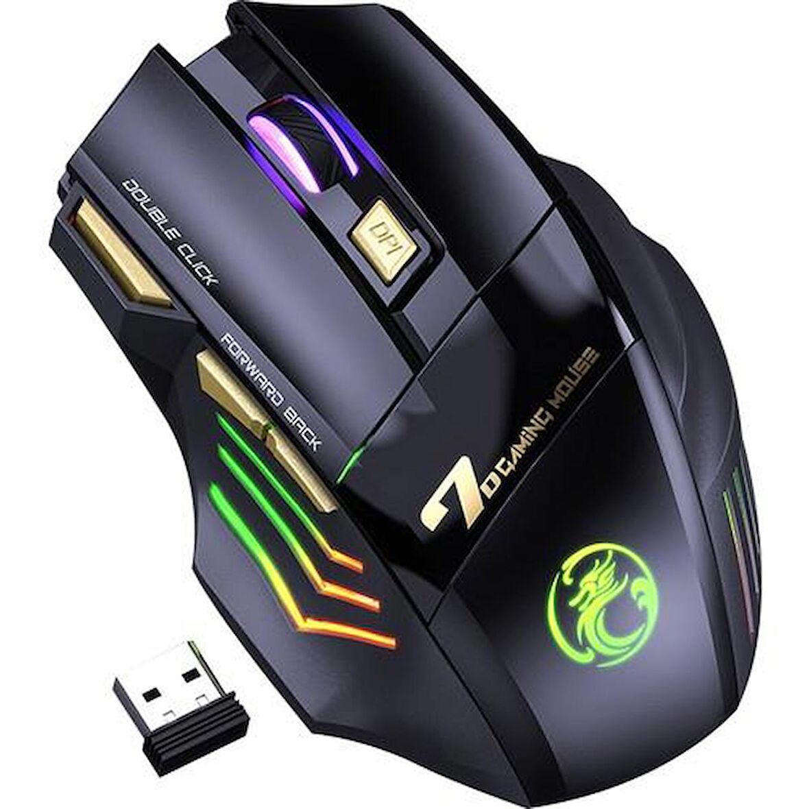  Valkyrie Imice Gw-X7 7 Tuşlu Sessiz 2.4g Wireless Bluetoothlu Şarj Edilebilir Kablosuz Gaming Mouse 