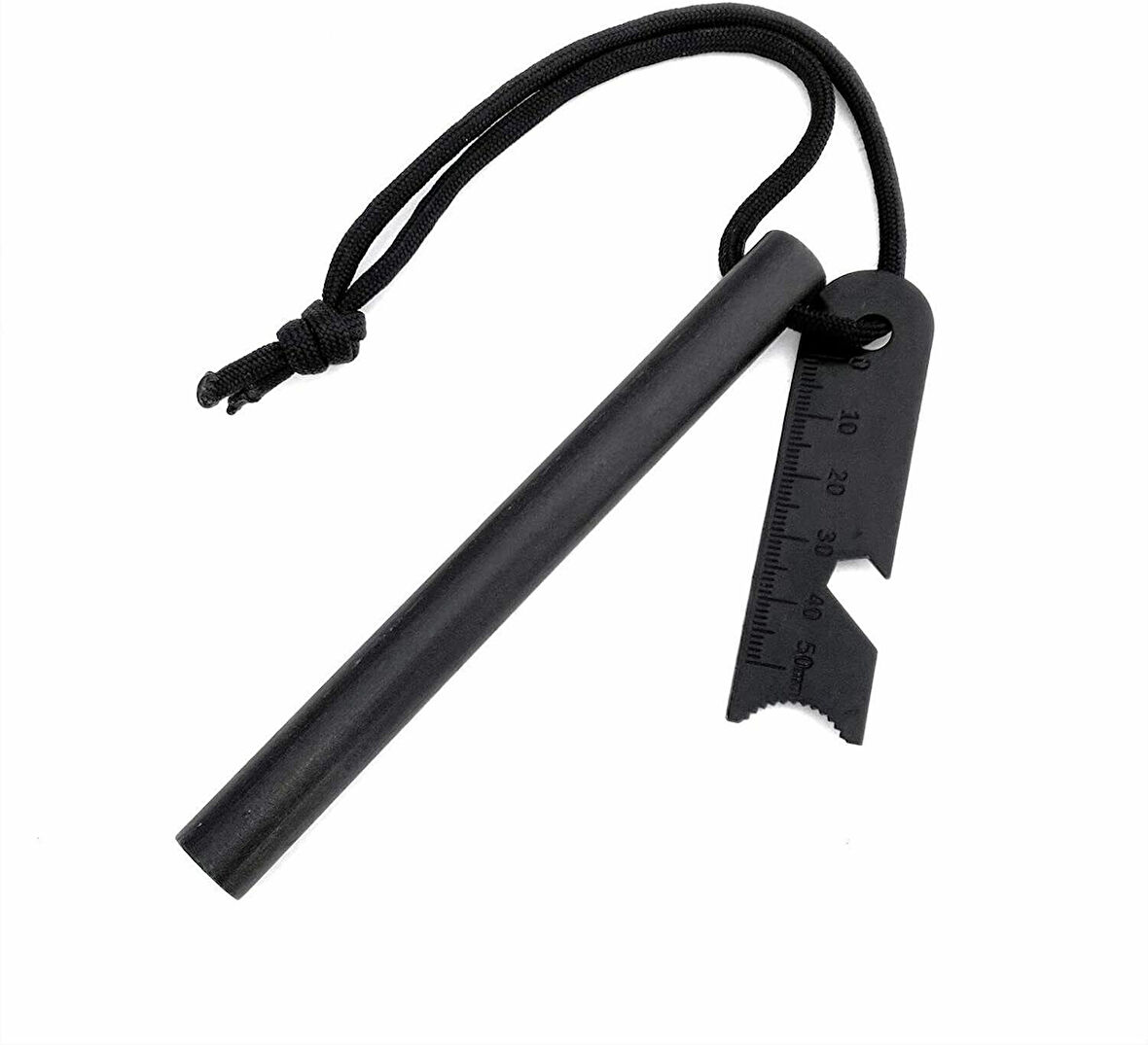 Valkyrie 10cm Boy 1cm En Full Magnezyum Ateş Başlatıcı Bar - %100 Katkısız Alüminyum İçermez Fire Starter Siyah