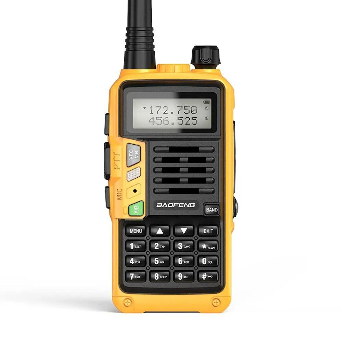 Valkyrie Baofeng UVS9 Plus 8W 2200mAh FM UHF/VHF El Telsiz +Yedek Batarya Sarı