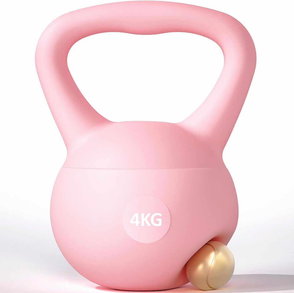 Valkyrie 4kg Soft Kettlebell Yumuşak Tabanlı Metal Kumlu  Ses Yapmaz Darbeye Dayanıklı Çift El Ağırlık