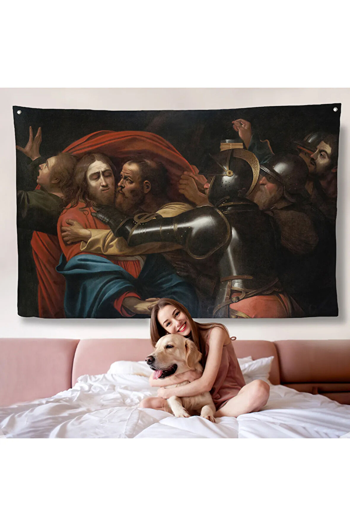 Caravaggio -İsanın İnişi Duvar Örtüsü - The Taking of Christ-7146