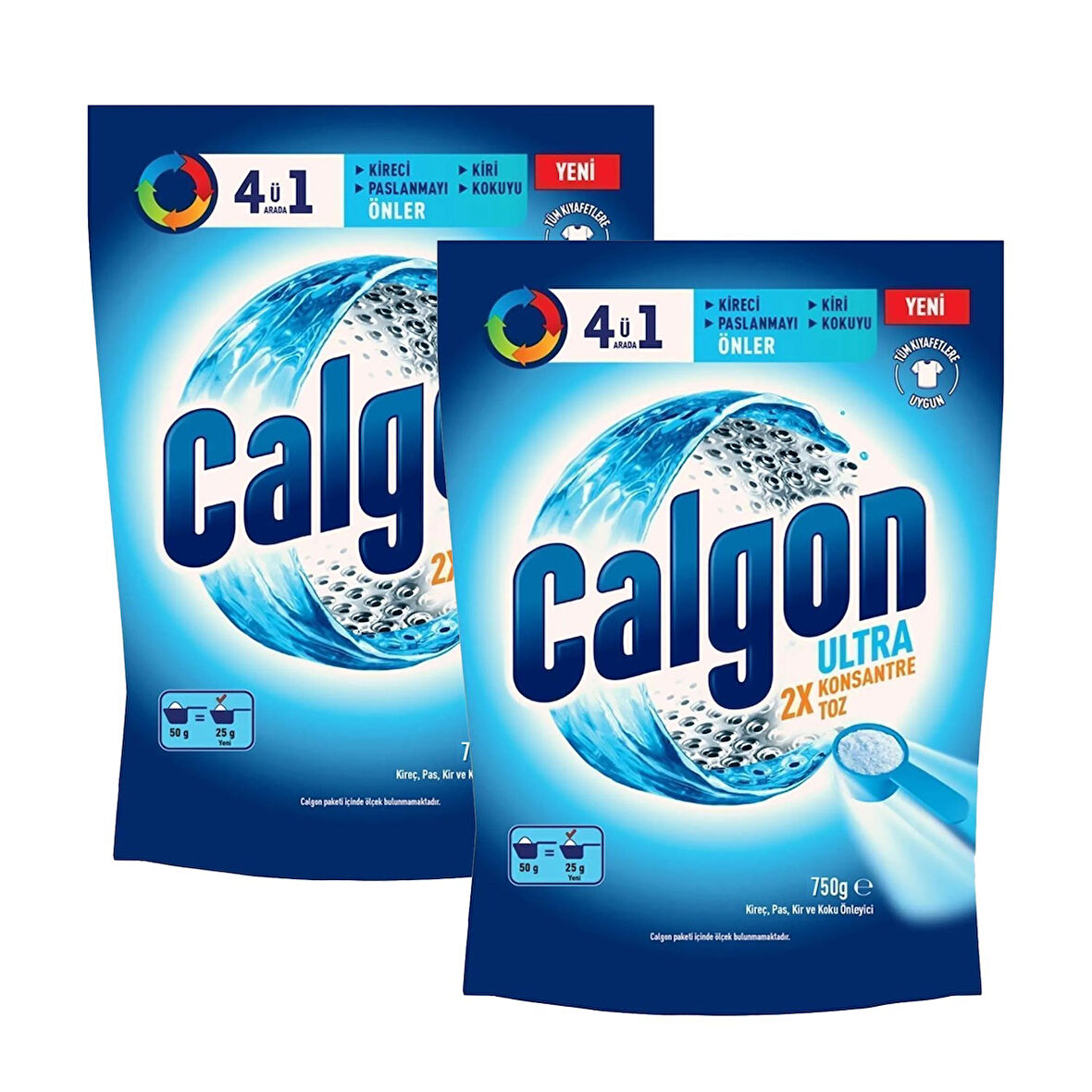 Calgon 4ü1 Arada Ultra Konsantre Toz Kireç Önleyici 750 gr 2 li