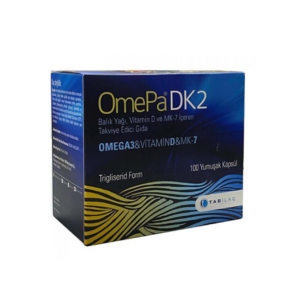 OmePa DK2 Omega 3 Vitamin D ve MK-7 100 Kapsül