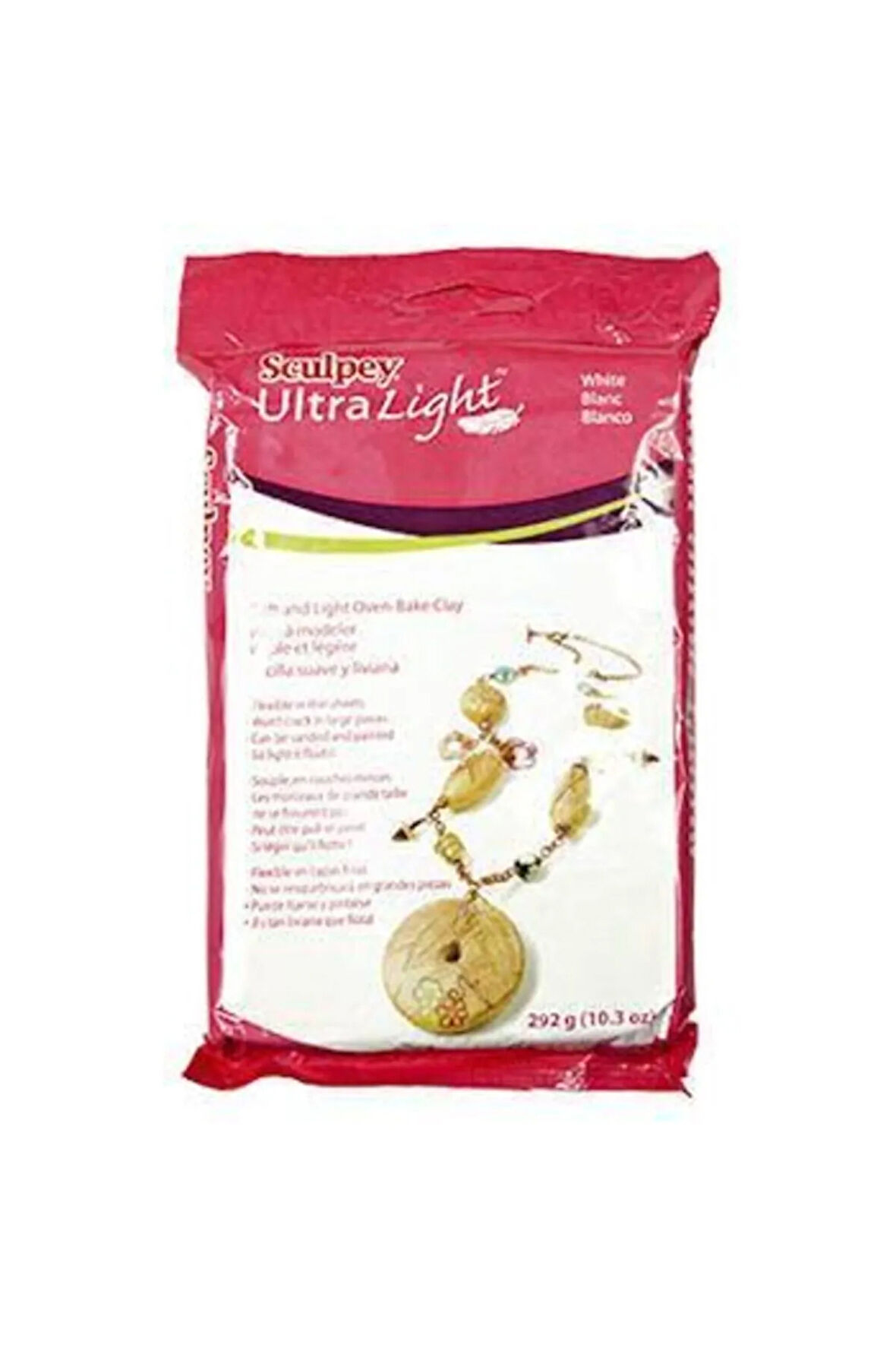 Ultra Light Ekstra Yumuşak Ve Hafif Fırınlanabilir Seramik Hamuru 292 Gr. Beyaz