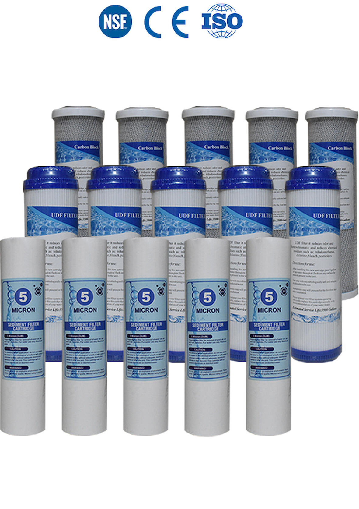 Açık Kasa 10 İnc Su Arıtma Cihazı Filtresi Ekonomik Paket ( 5 Takım )