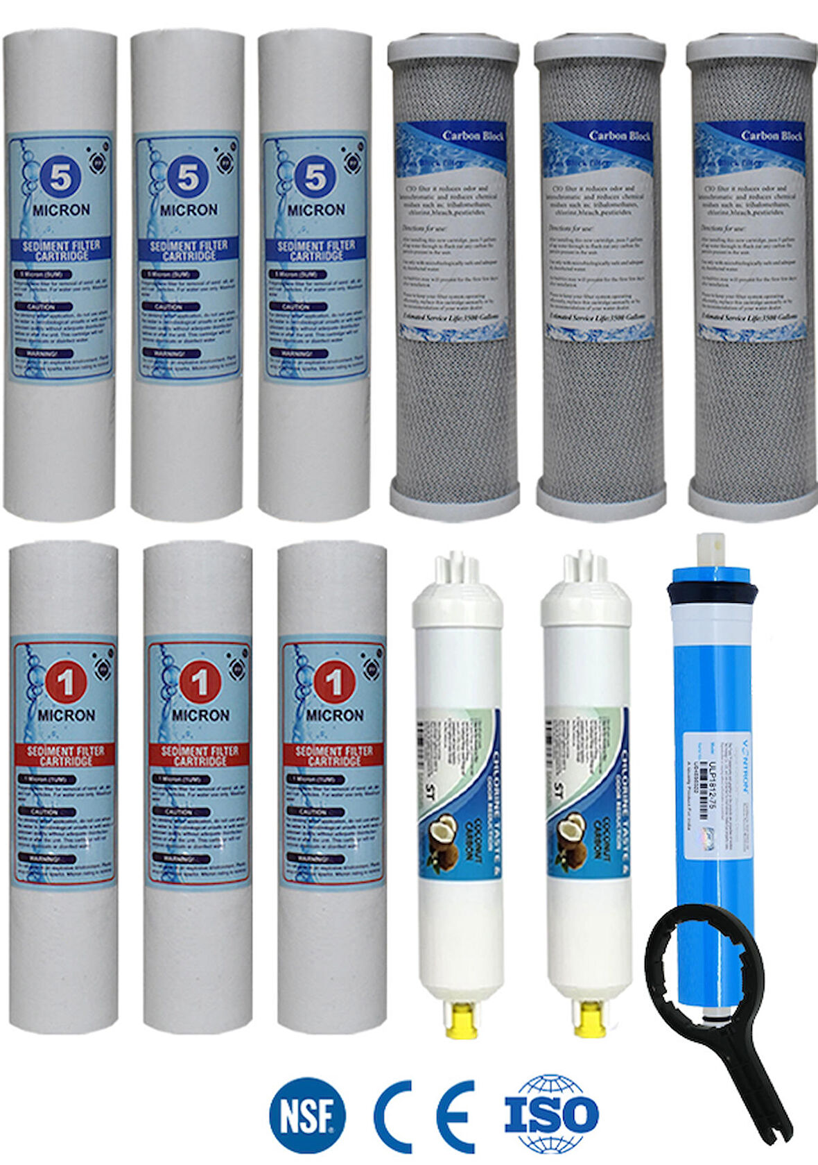 Açık Kasa Su Arıtma Cihazı Vontron Membranlı Filtre Seti 10 İnc Avantaj Paket