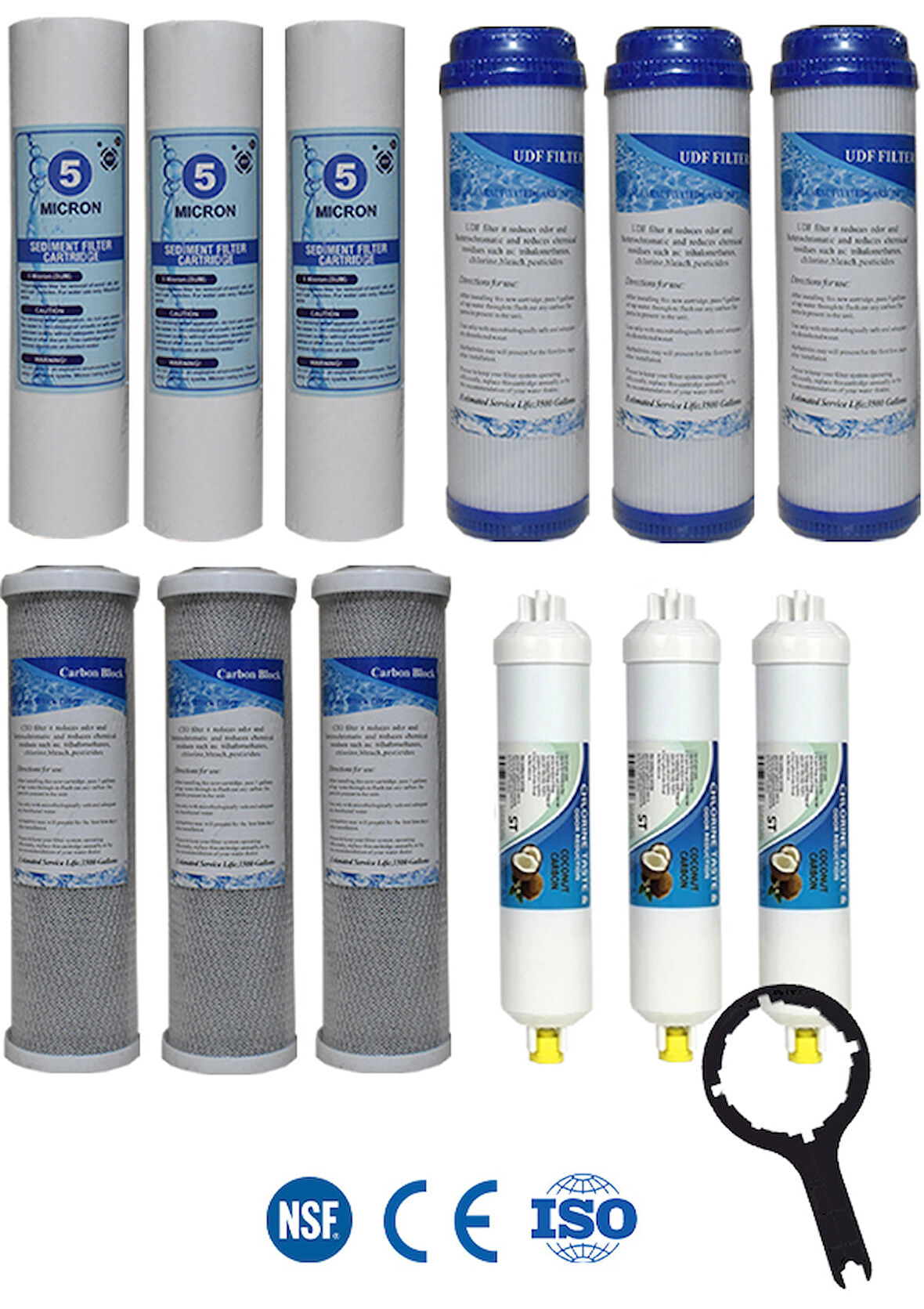 Su Arıtma Cihazı Filtresi 10 İnc Açık Kasa Uyumlu Ekonomik Paket