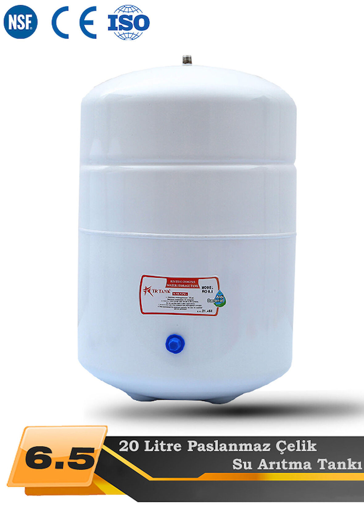 Su Arıtma Cihazı Nsf Onaylı Metal Genleşme Tankı (20 Litre)