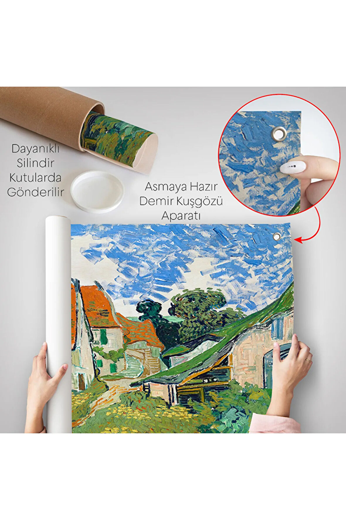 Vincent Willem van Gogh - Auvers-sur-Oise'daki Sokak Duvar Örtüsü-7159