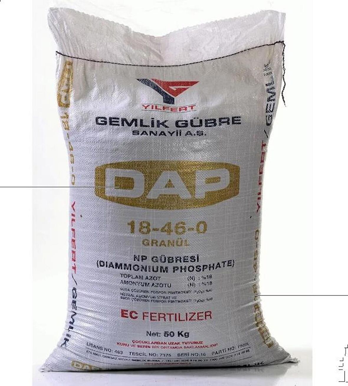 DAP 18-46-0 GÜBRE (50 KG) GEMLİK GÜBRE