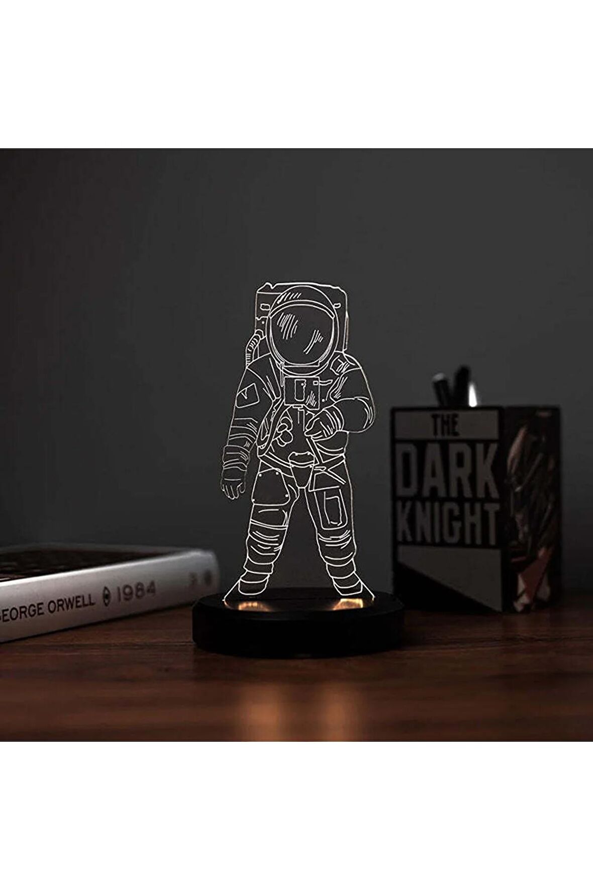 Astronot Masa Lambası Akrilik 3D Hediye Led Gece Lambası