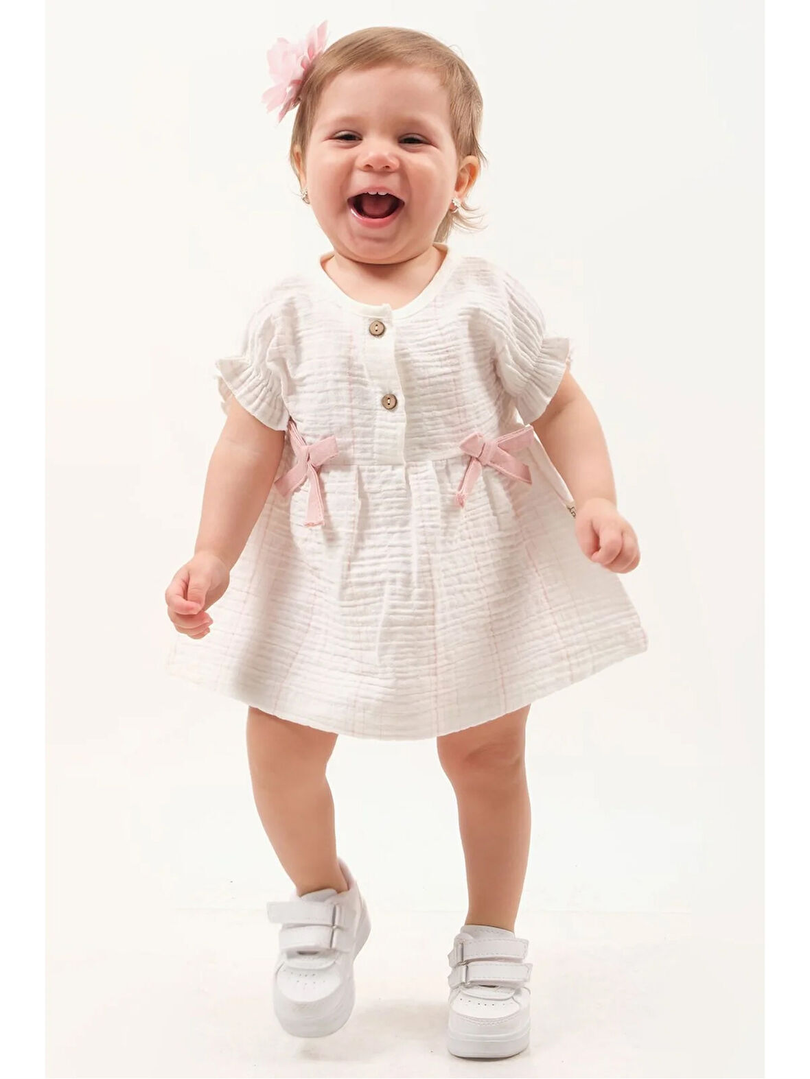 Müslin Külot Şortlu Yazlık Kız Bebek Takımı (9-12-18 Ay) %100 Pamuk Nefes Alabilir