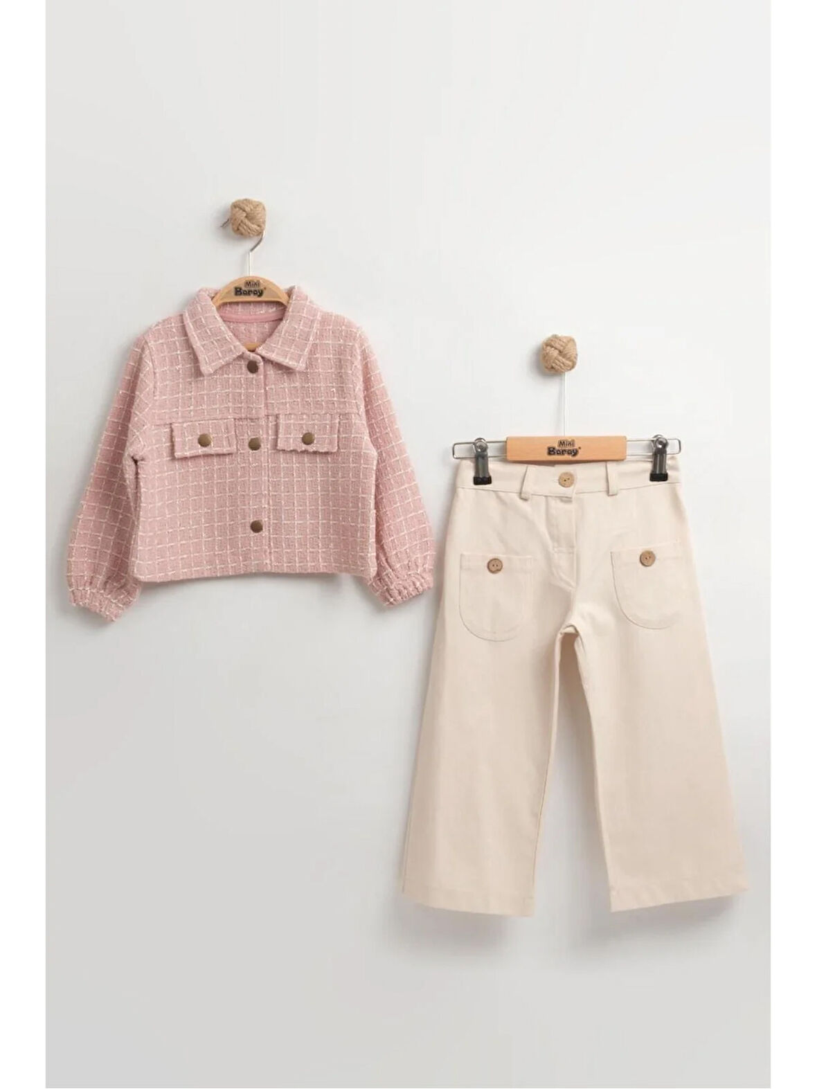 Kız Çocuk İspanyol Paça Pantolon & Ceket 2’li Takım (2-3-4-5 Yaş) - Pamuklu
