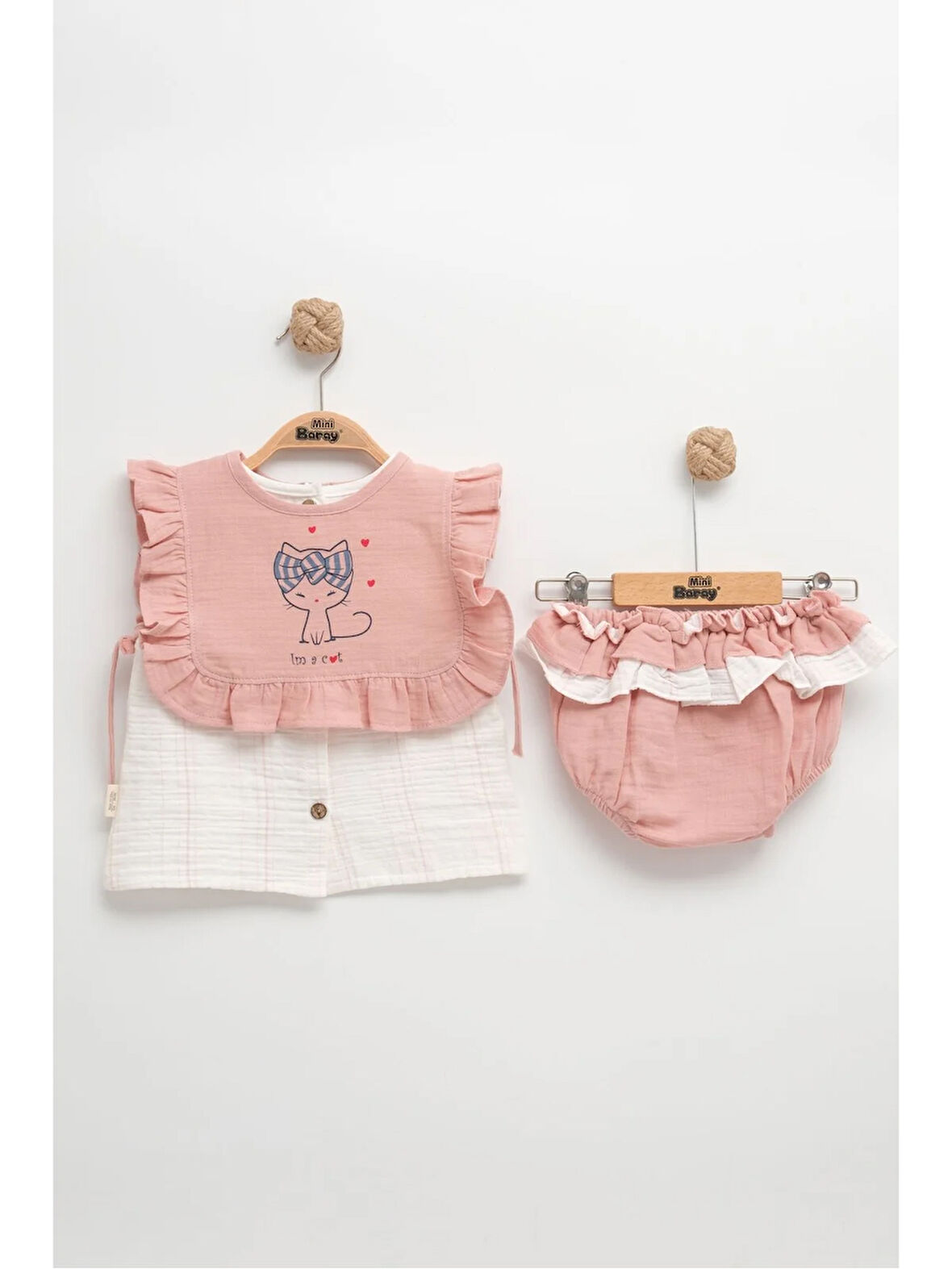 "Kilotlu Bolerolu Müslin Kız Yazlık Takım "