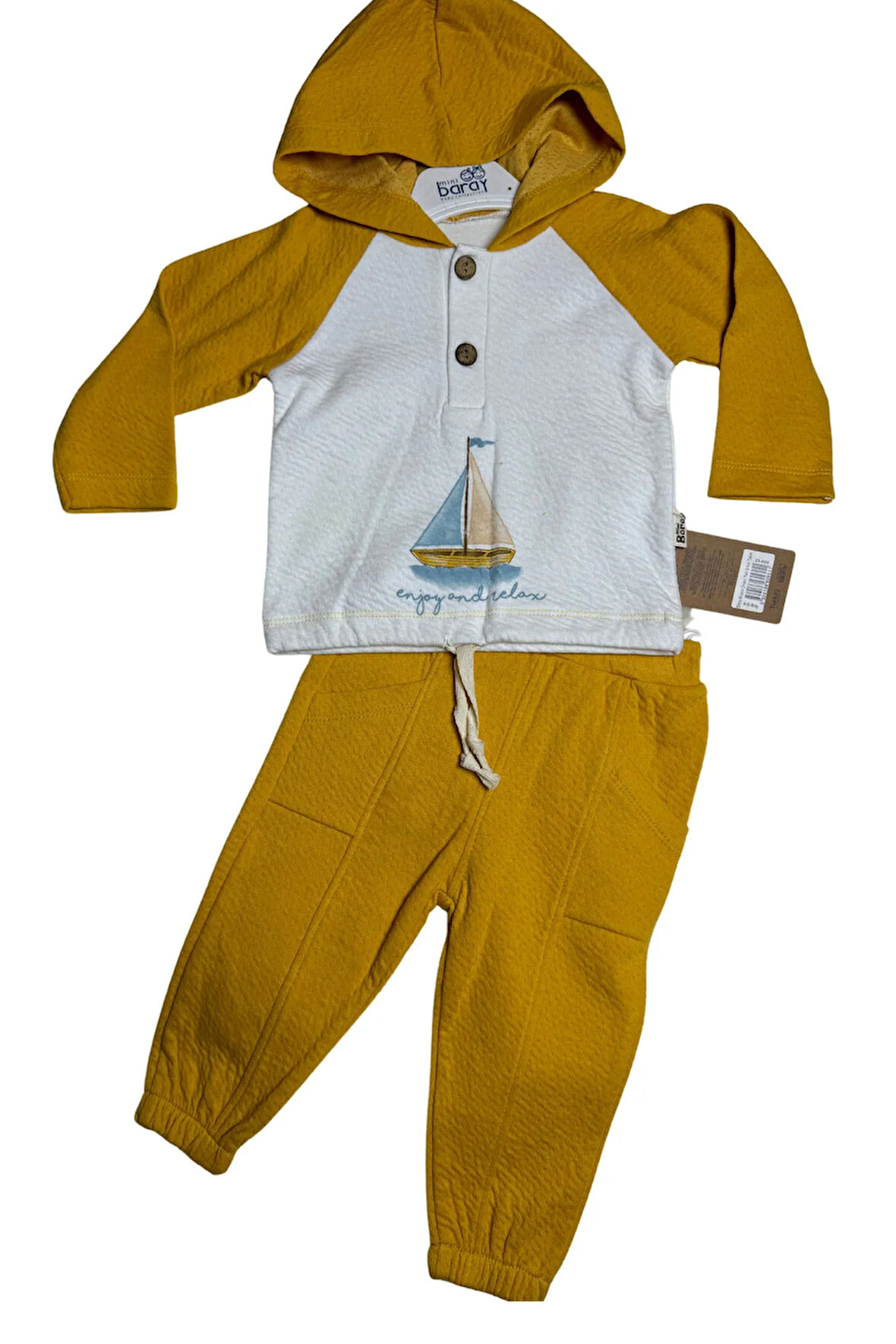 Bebekler İçin Örme Müslin Gemili Takım Seti (Yumuşak ve Nefes Alabilir)