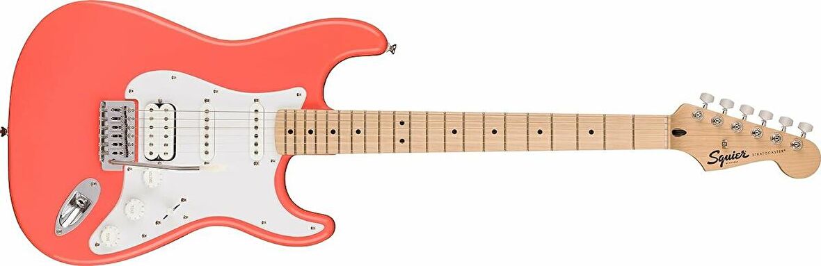 Squier Sonic Stratocaster HSS Akçaağaç Tahitian Coral Elektro Gitar