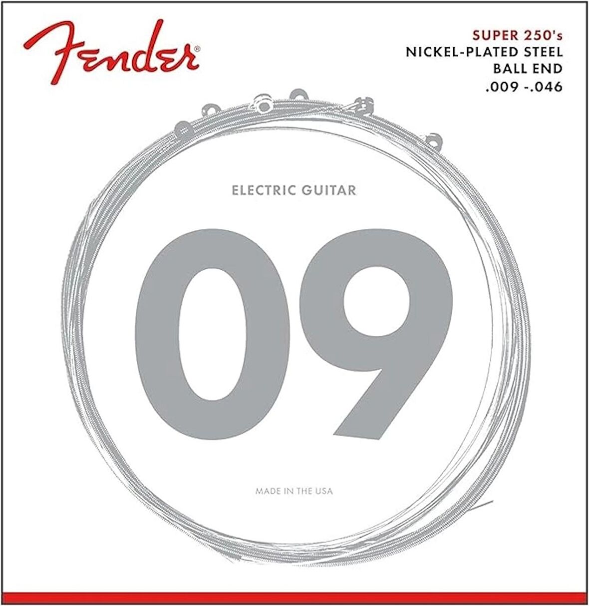 Fender Super 250 Nickel Plated Steel Ball End 250lr .009-.046 Elektro Gitar Teli