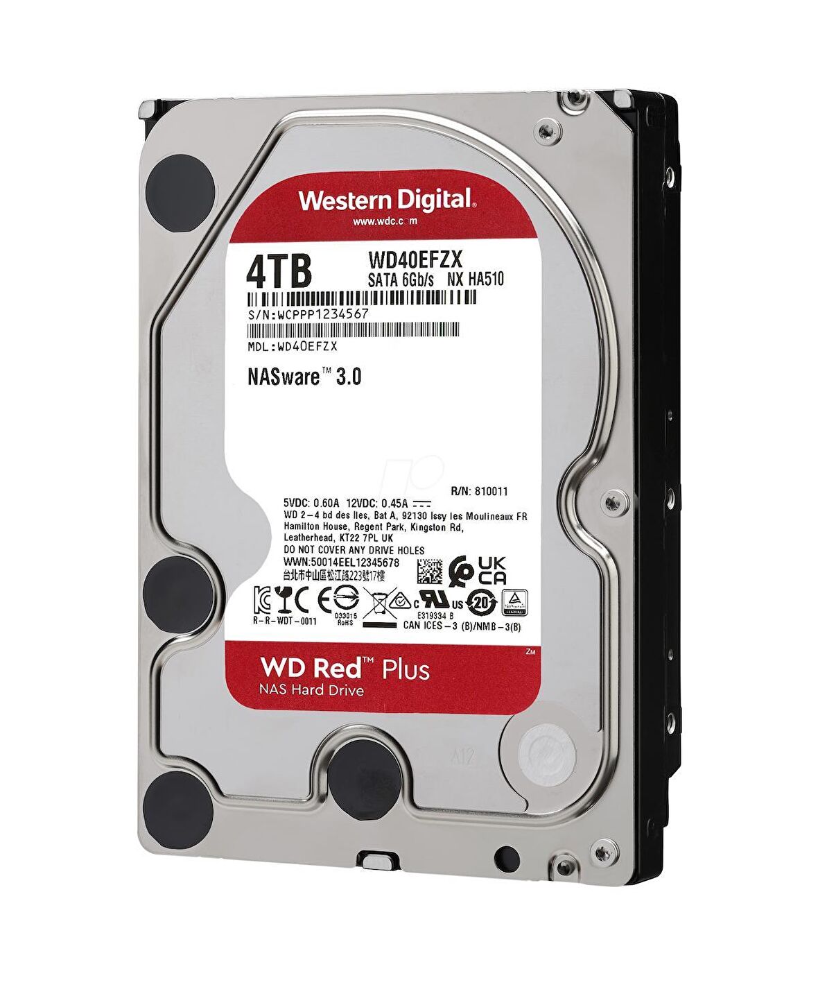 Western Digital Red WD40EFRX 3.5" 4 TB 5400 RPM SATA 3 HDD