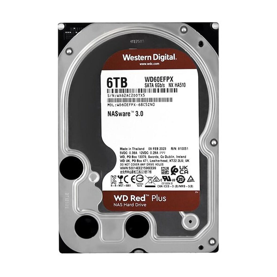 WD 6TB Red 3.5" 5400Rpm 256MB Sata3 WD60EFPX