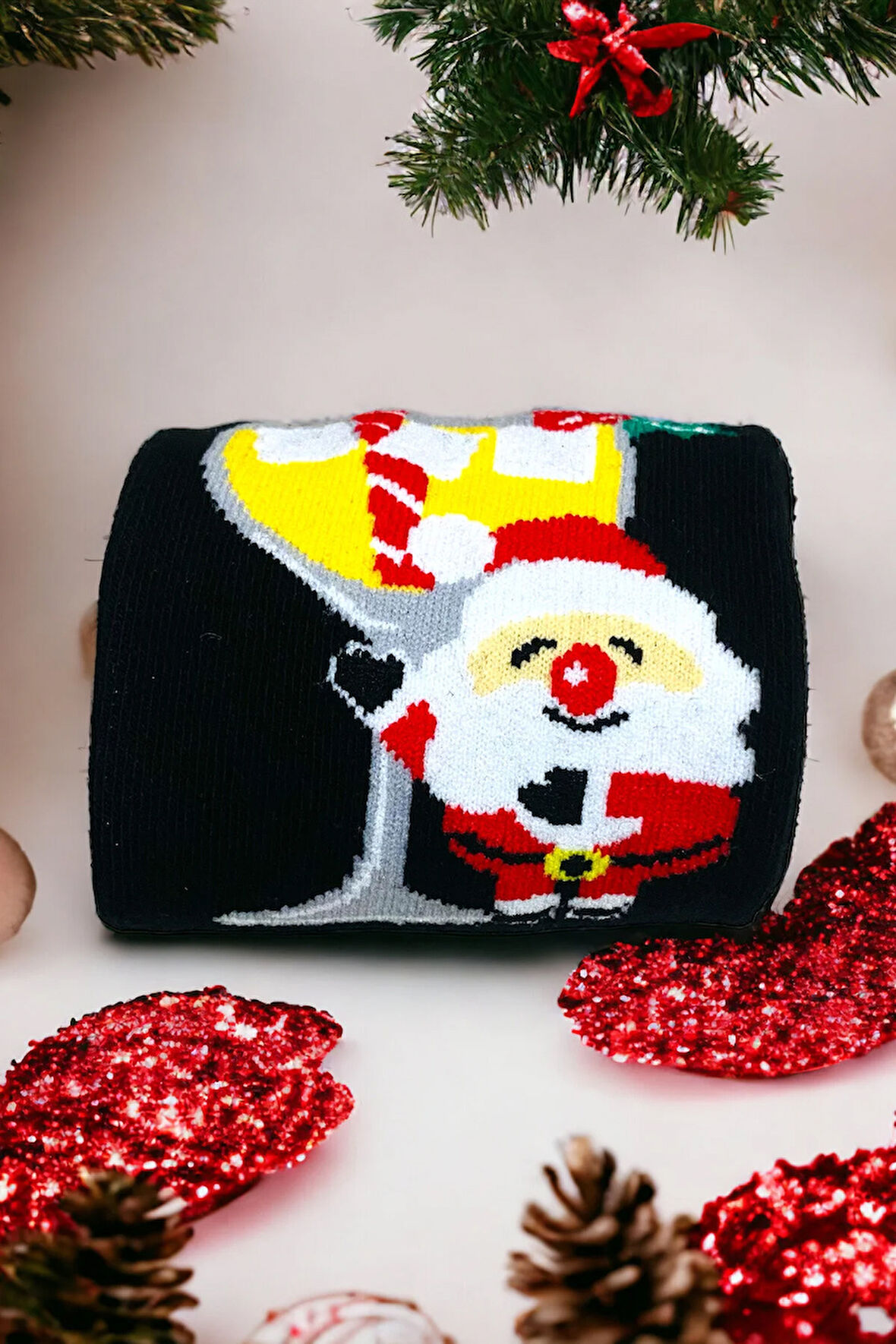 Kadın & Erkek Unisex Yeni Yıl Yılbaşı Soket Çorap