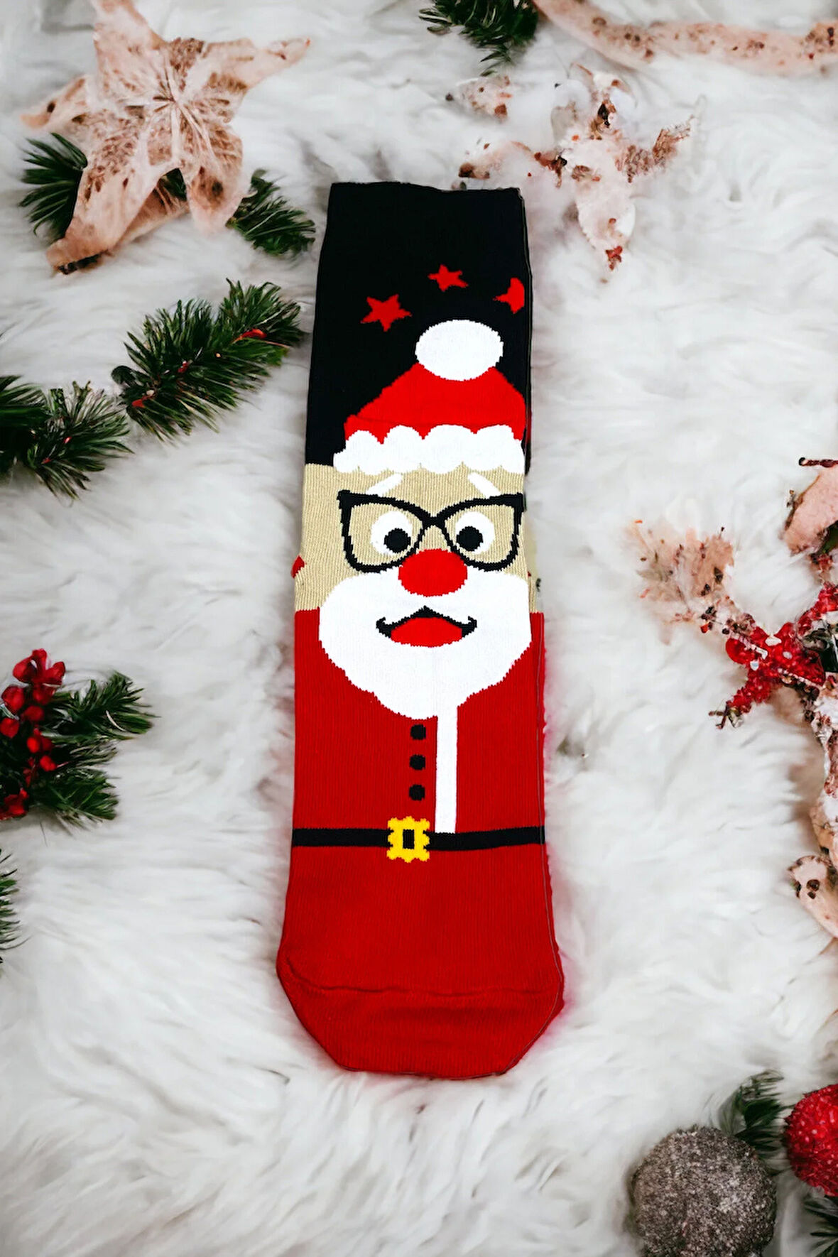 Kadın & Erkek Unisex Yeni Yıl Yılbaşı Soket Çorap