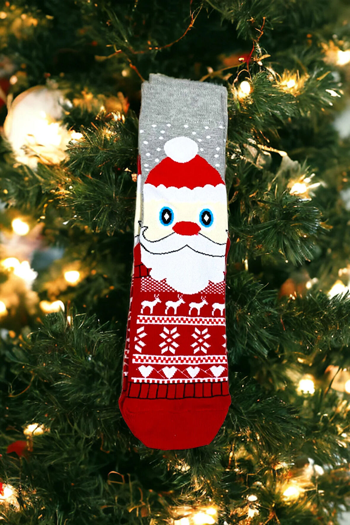 Kadın & Erkek Unisex Yeni Yıl Yılbaşı Soket Çorap