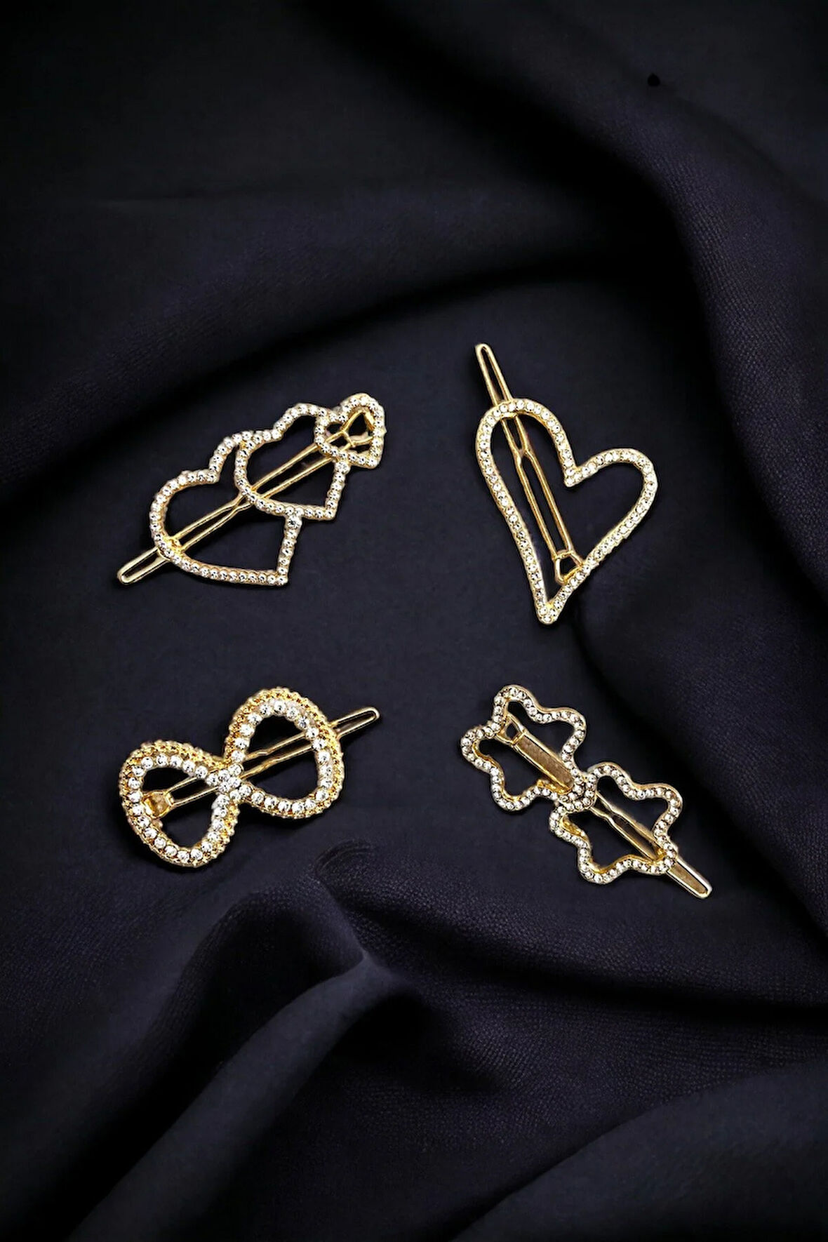 Yeni Trend 4 Adet Zirkon Taşlı Toka