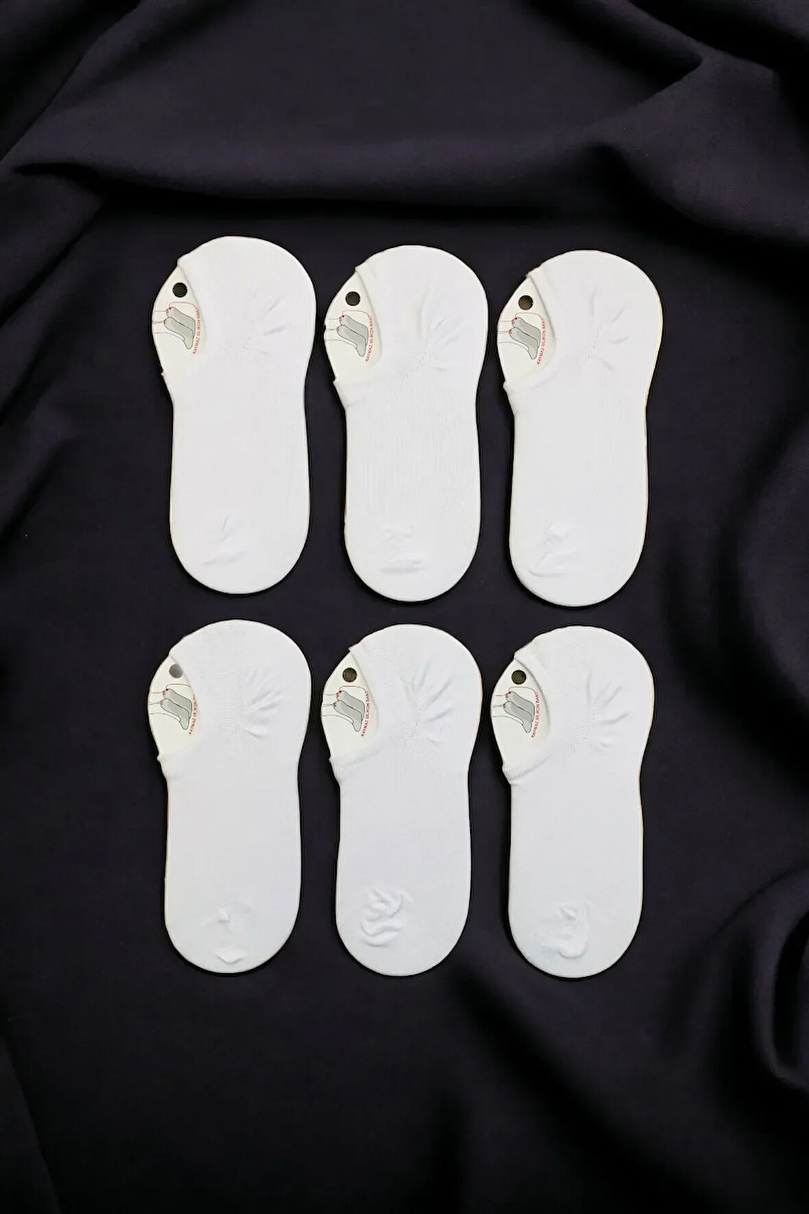 Erkek 6 Çift Kaymaz Görünmez Sneaker Çorap Seti