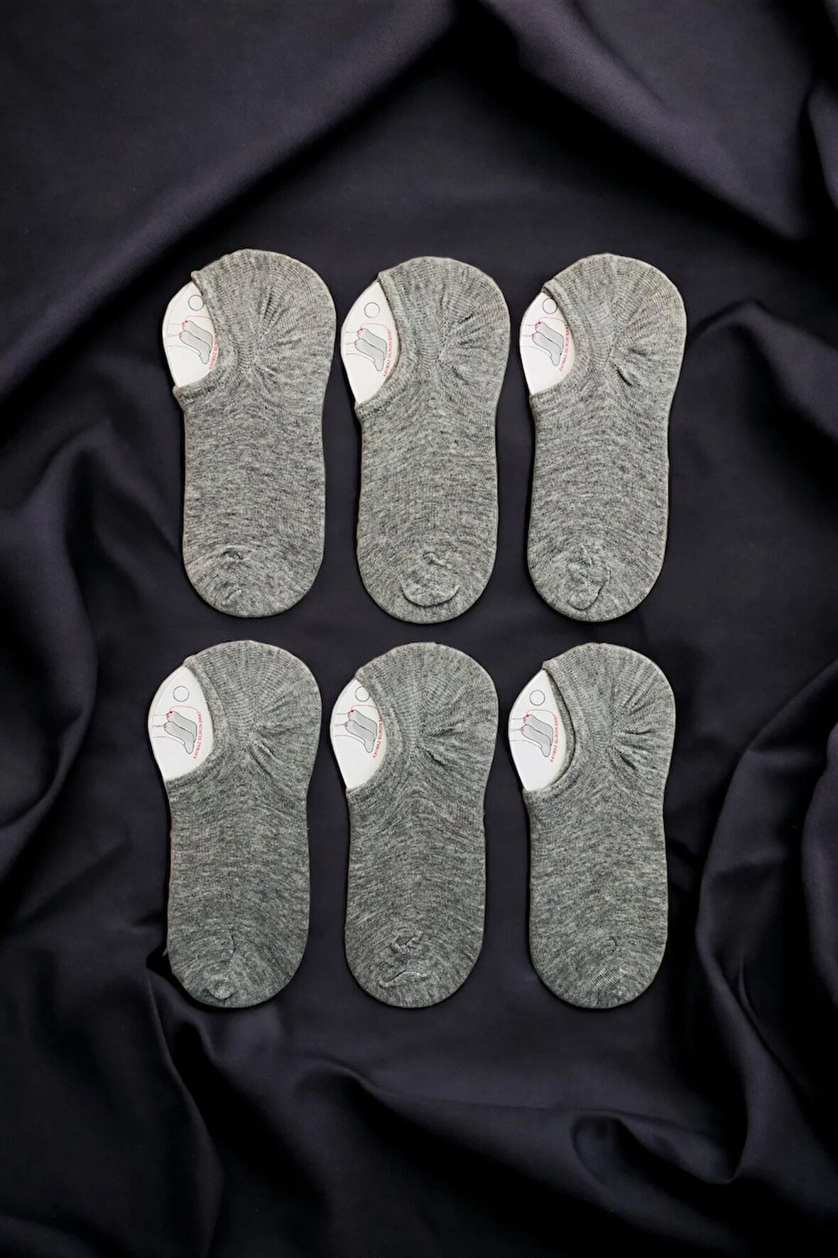 Erkek 6 Çift Kaymaz Görünmez Sneaker Çorap Seti